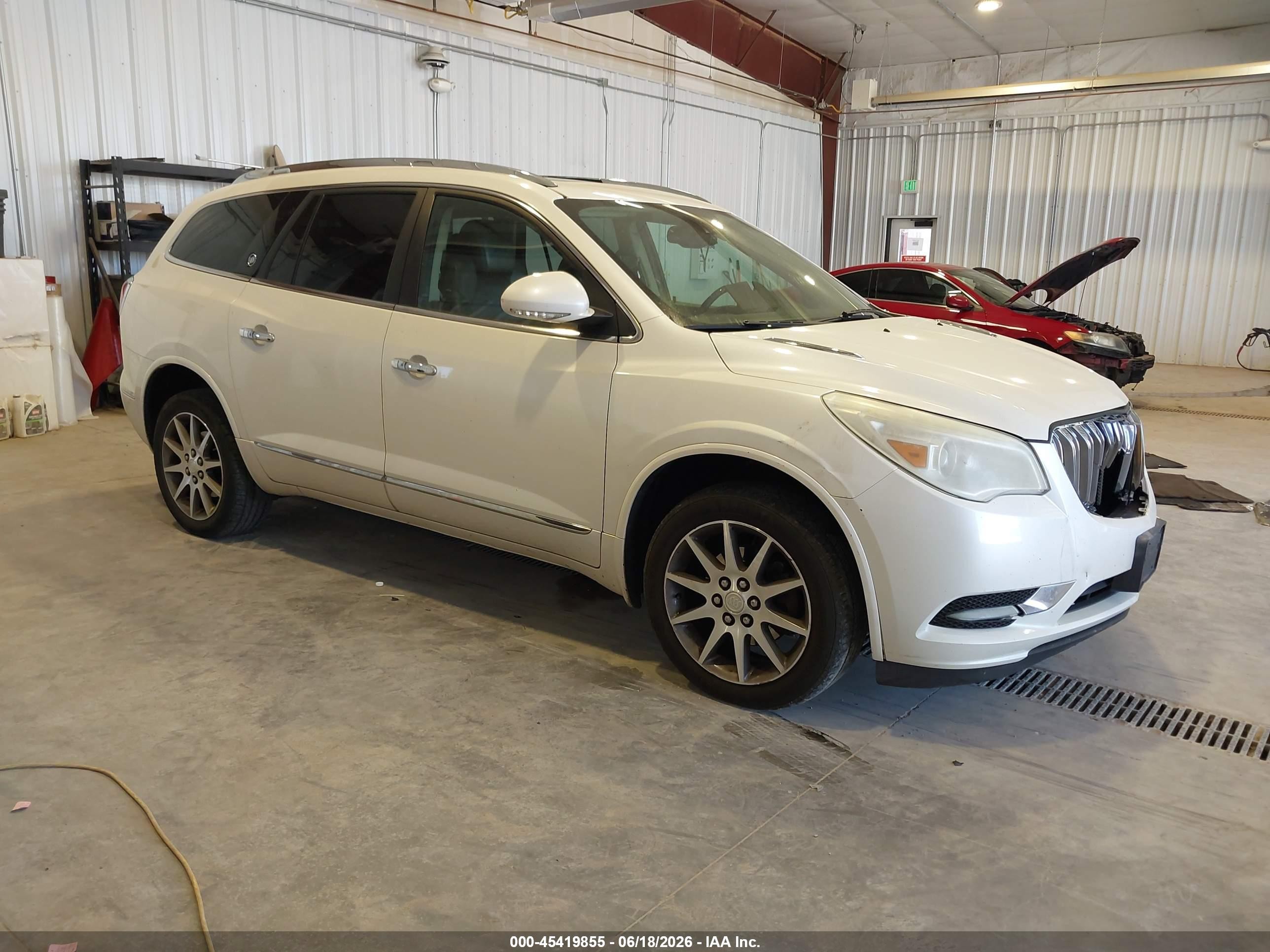 2014 Buick Enclave Leather Белый vin: 5GAKVBKD5EJ262959