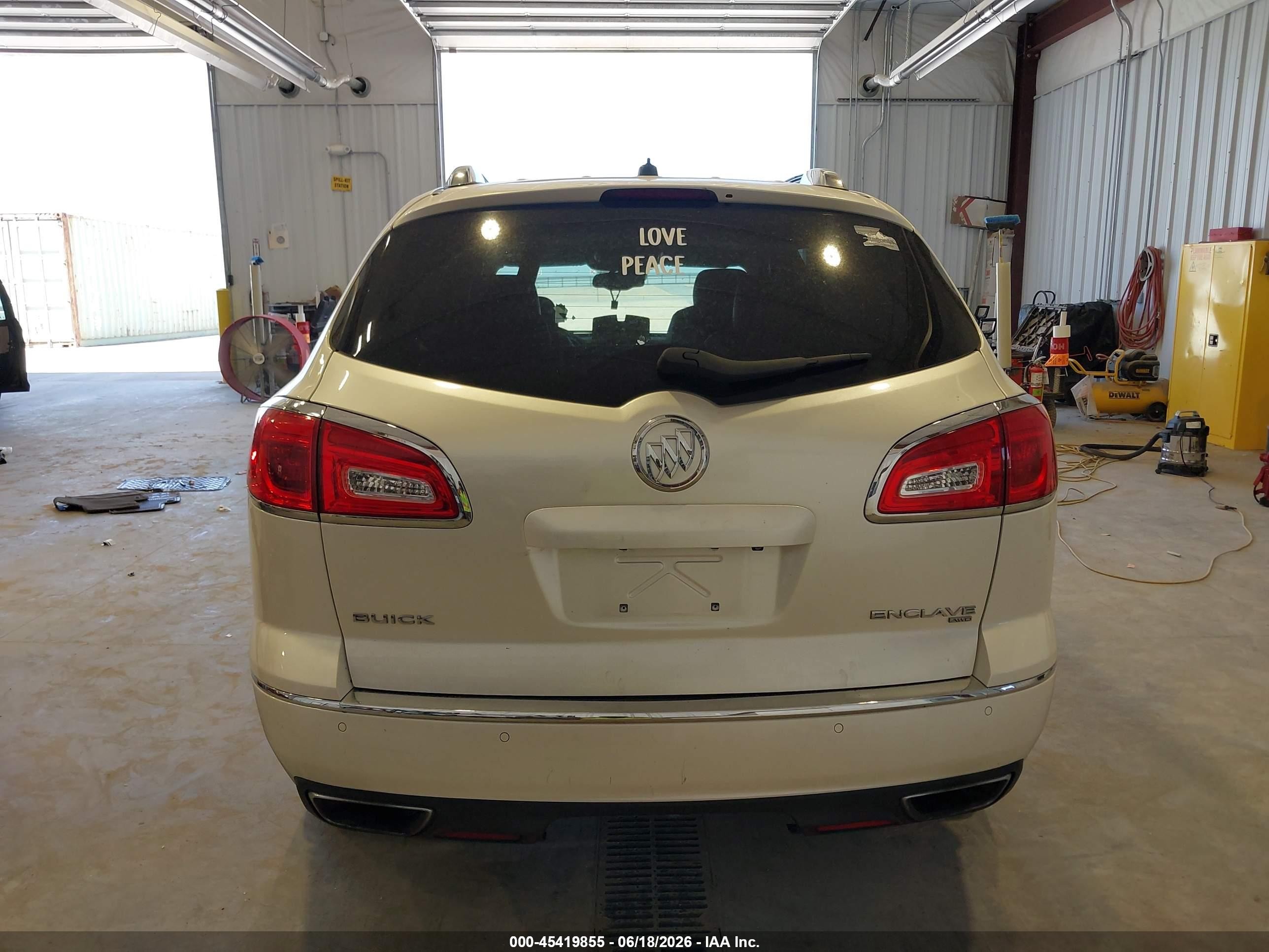 2014 Buick Enclave Leather White vin: 5GAKVBKD5EJ262959