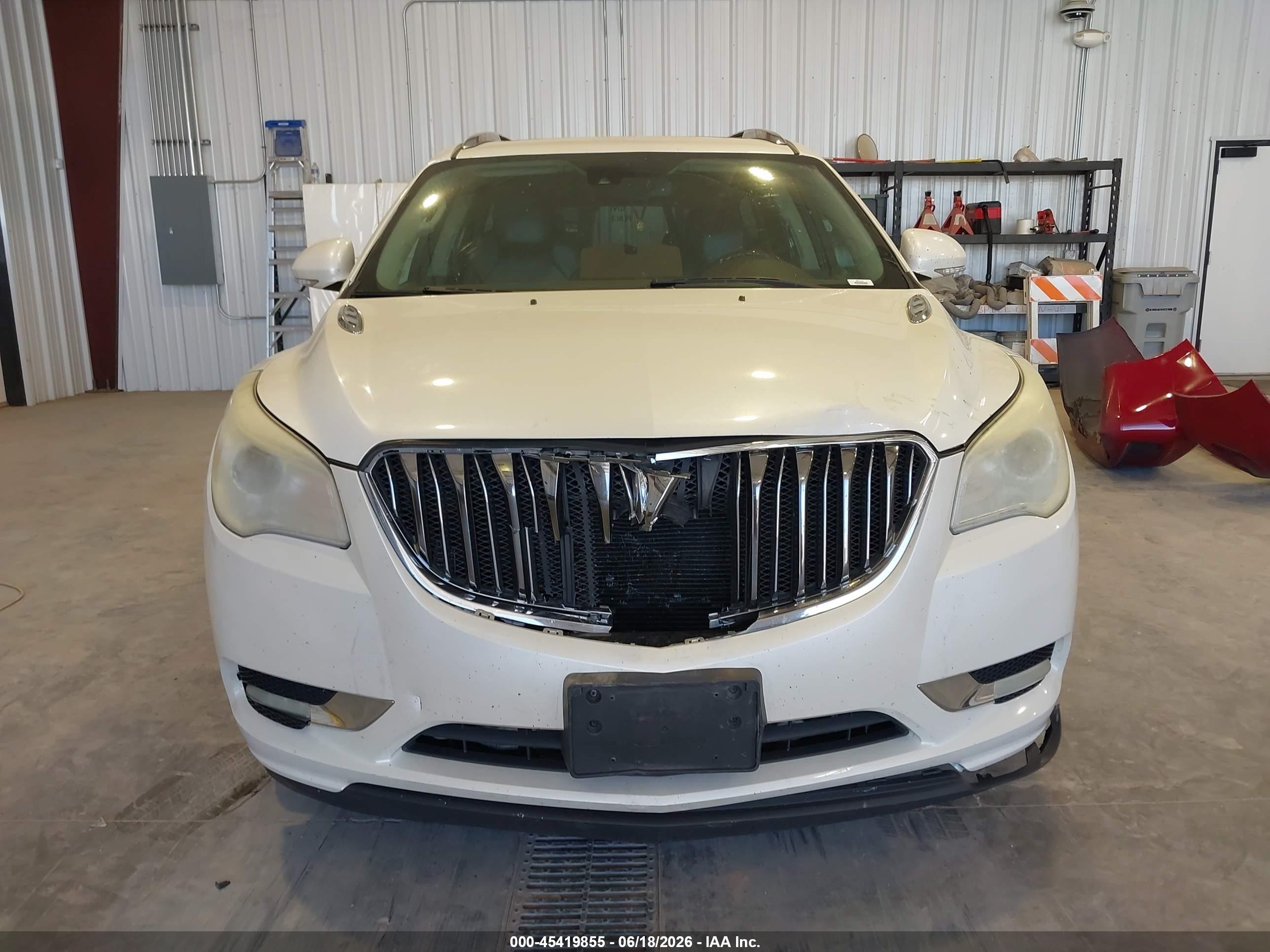2014 Buick Enclave Leather White vin: 5GAKVBKD5EJ262959