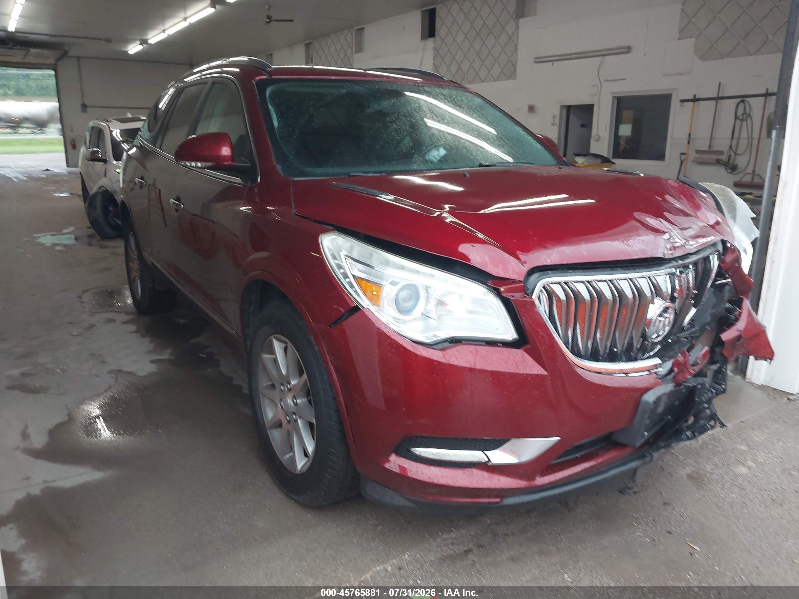 2016 Buick Enclave Leather Maroon vin: 5GAKVBKD5GJ302332