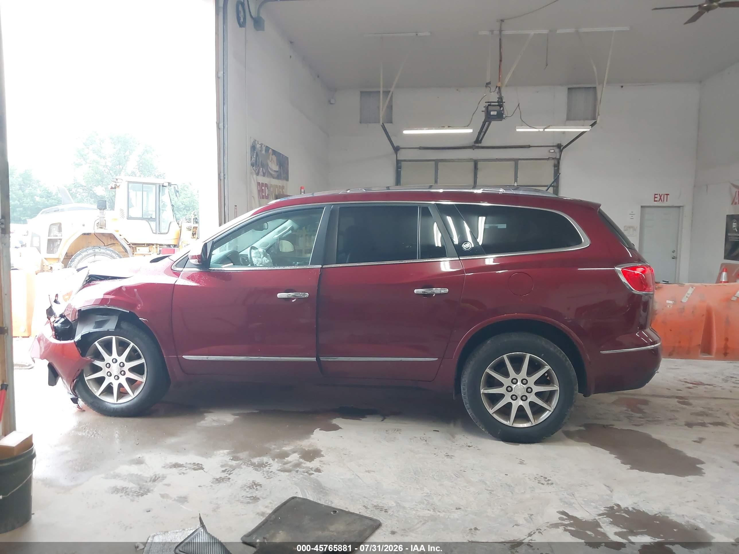 2016 Buick Enclave Leather Maroon vin: 5GAKVBKD5GJ302332