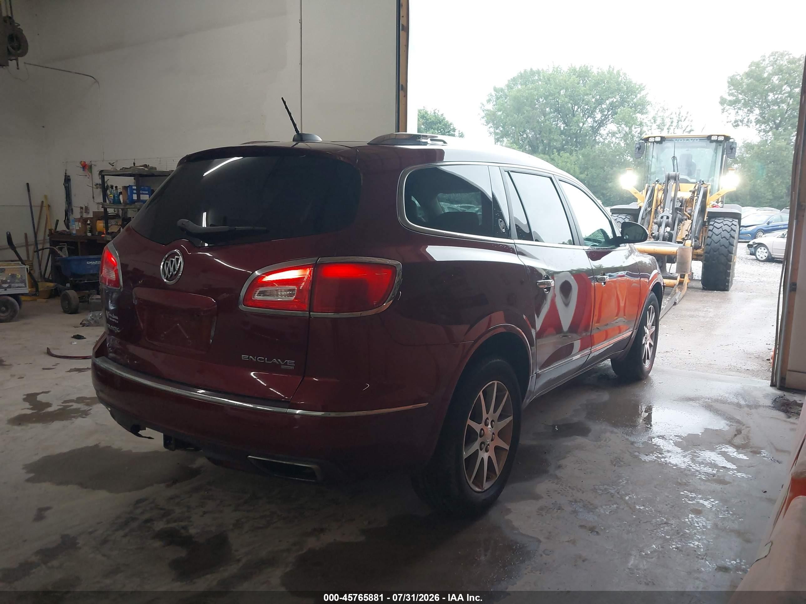 2016 Buick Enclave Leather Maroon vin: 5GAKVBKD5GJ302332