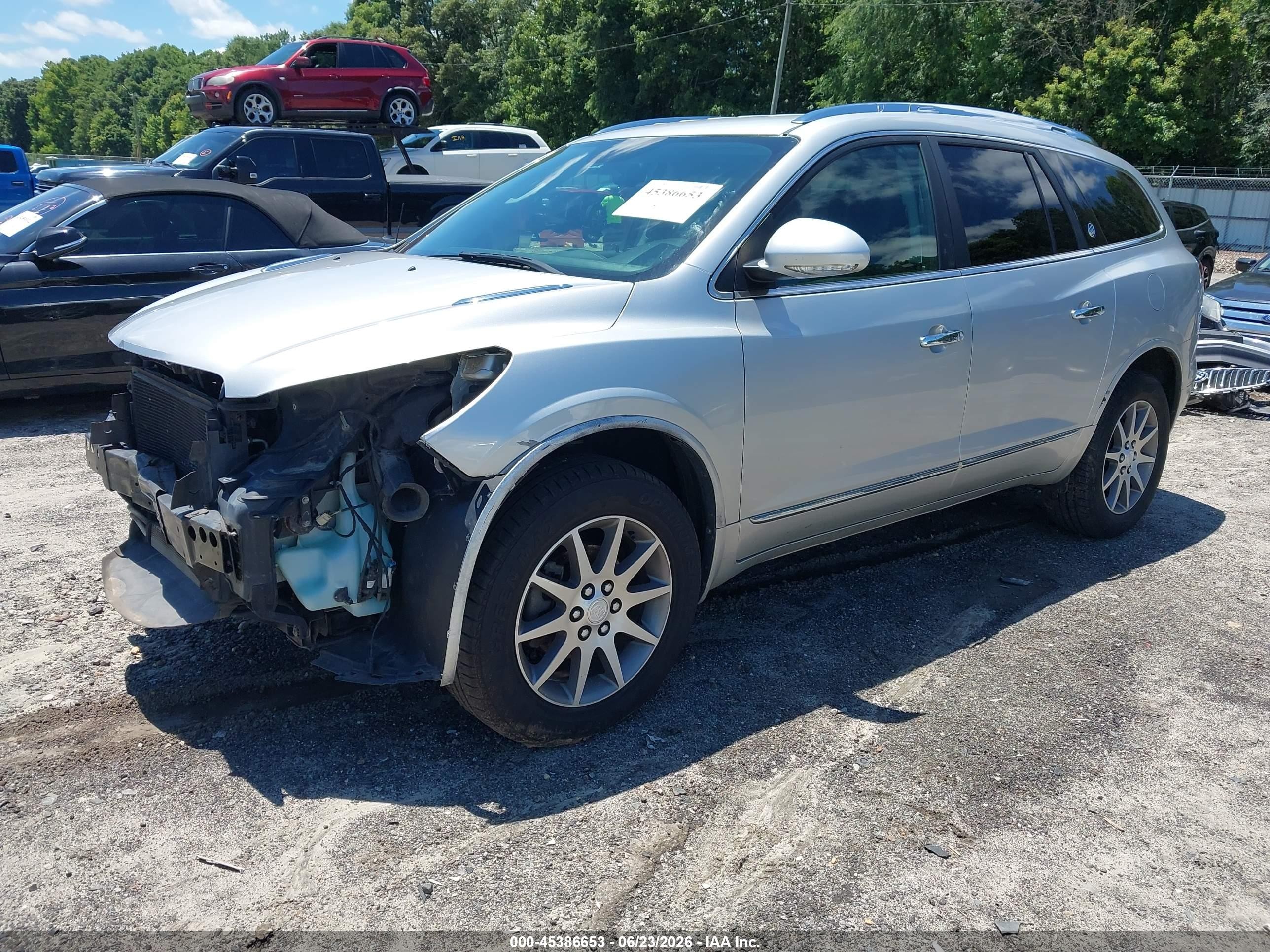 2014 Buick Enclave Leather Silver vin: 5GAKVBKD6EJ137128