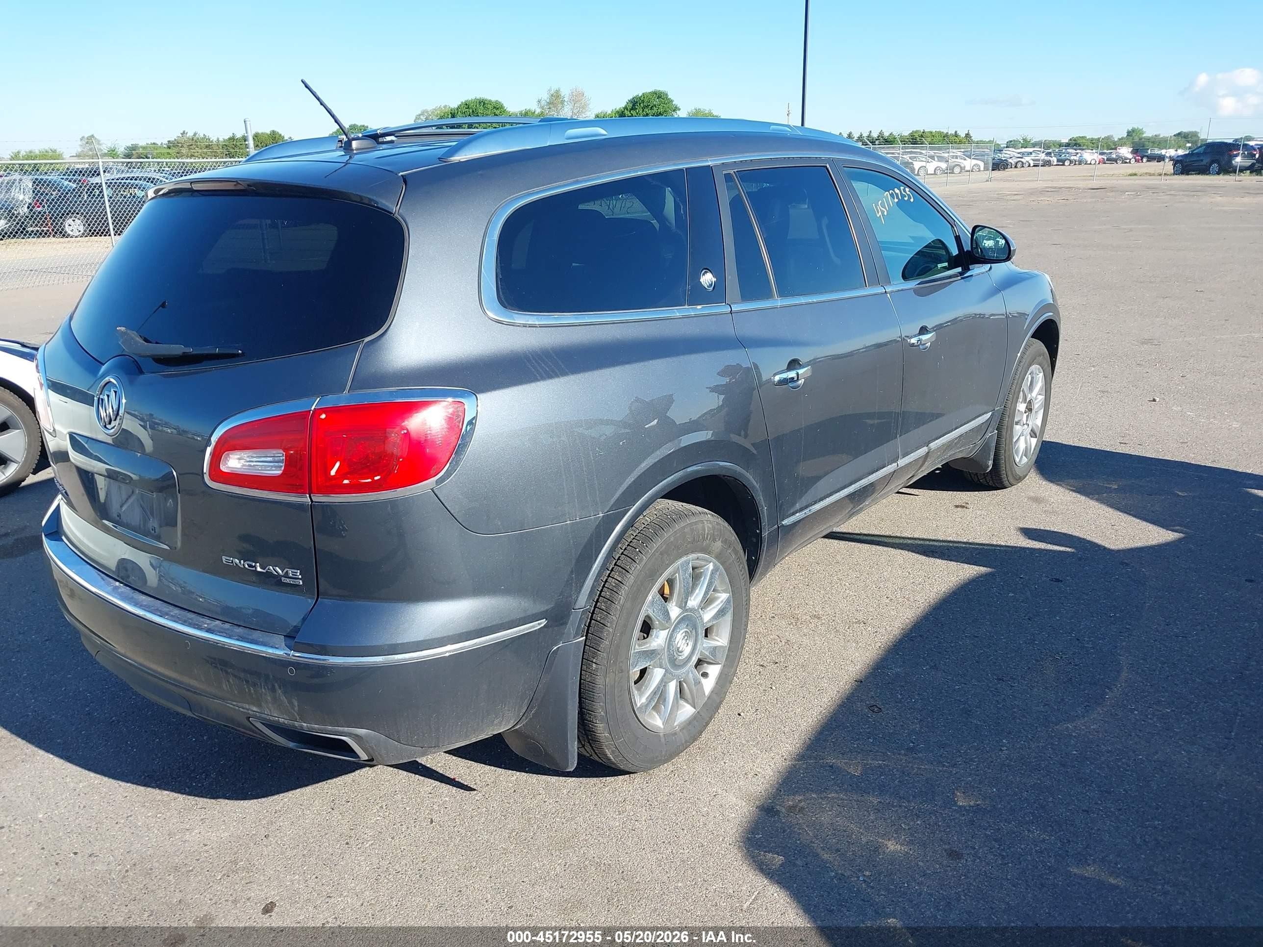 2014 Buick Enclave Leather Gray vin: 5GAKVBKD6EJ302661