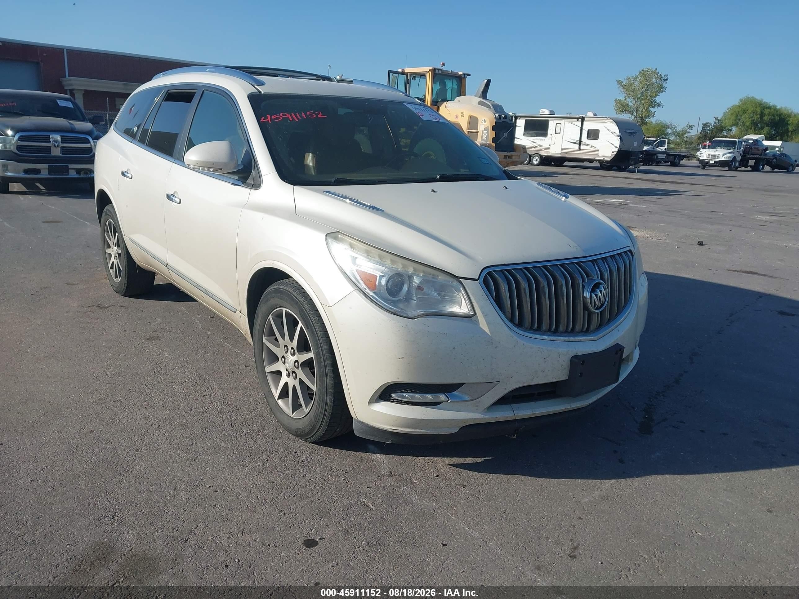 2014 Buick Enclave Leather White vin: 5GAKVBKD6EJ344618