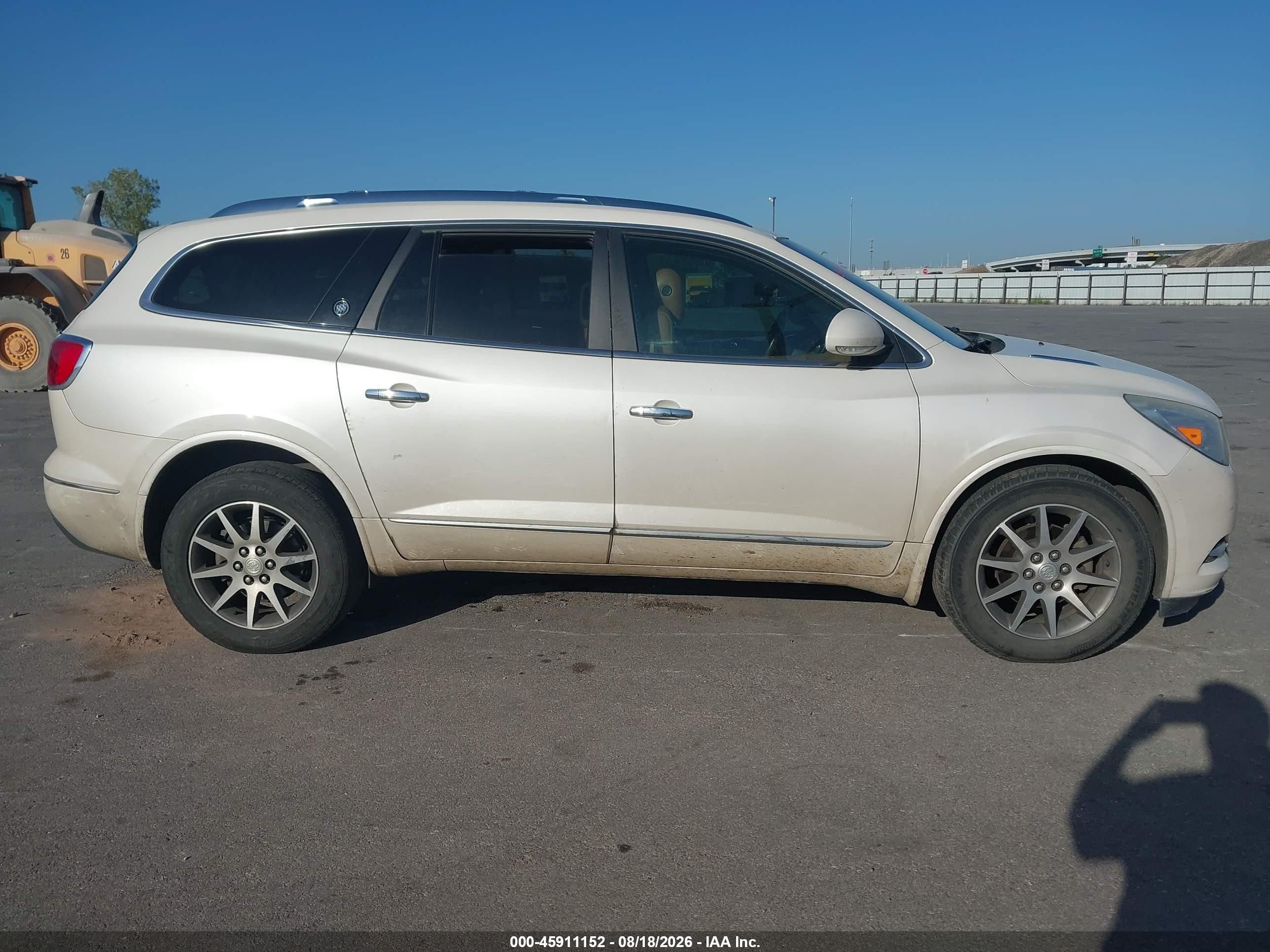 2014 Buick Enclave Leather White vin: 5GAKVBKD6EJ344618