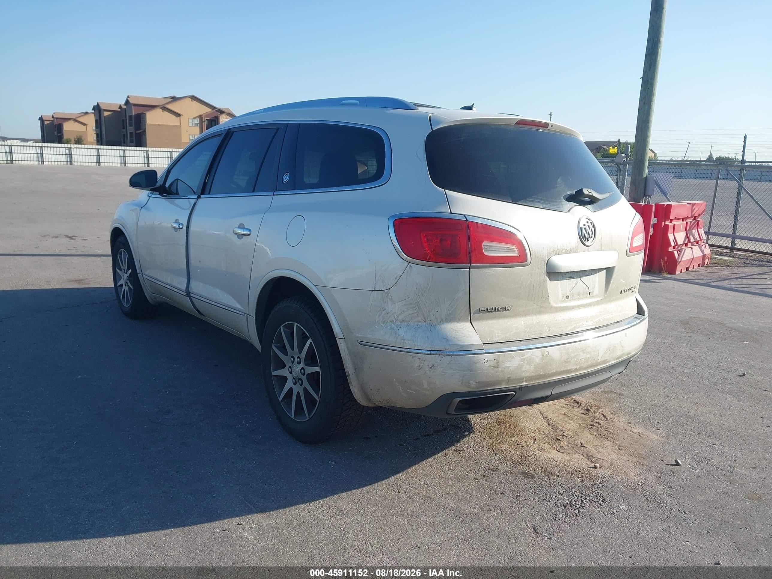 2014 Buick Enclave Leather White vin: 5GAKVBKD6EJ344618