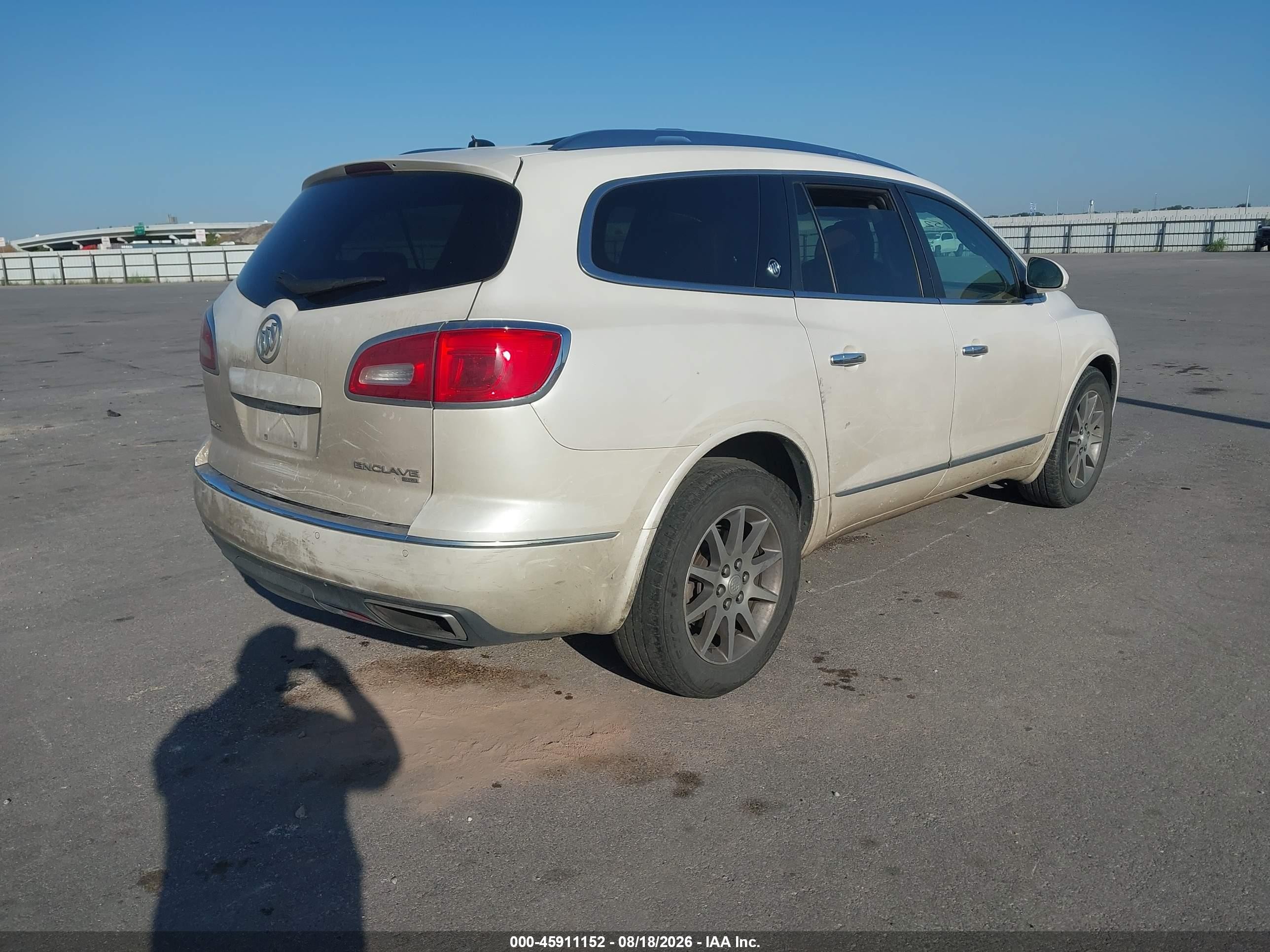 2014 Buick Enclave Leather White vin: 5GAKVBKD6EJ344618