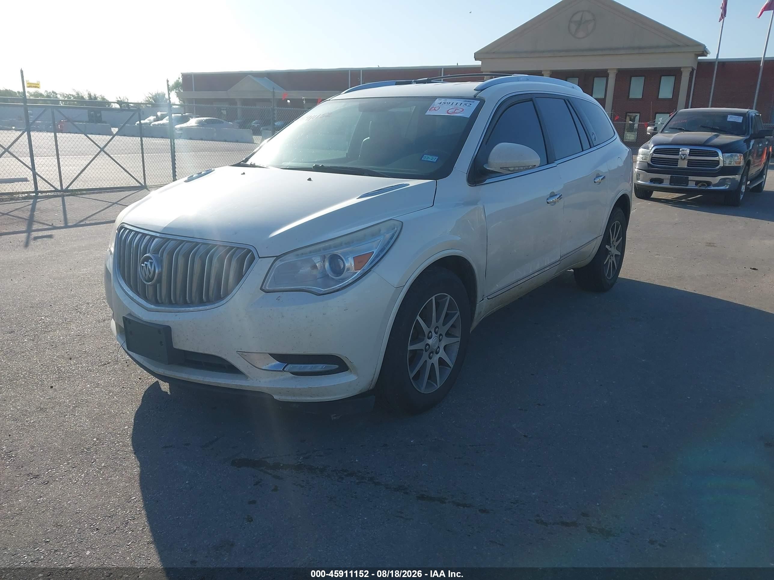 2014 Buick Enclave Leather White vin: 5GAKVBKD6EJ344618