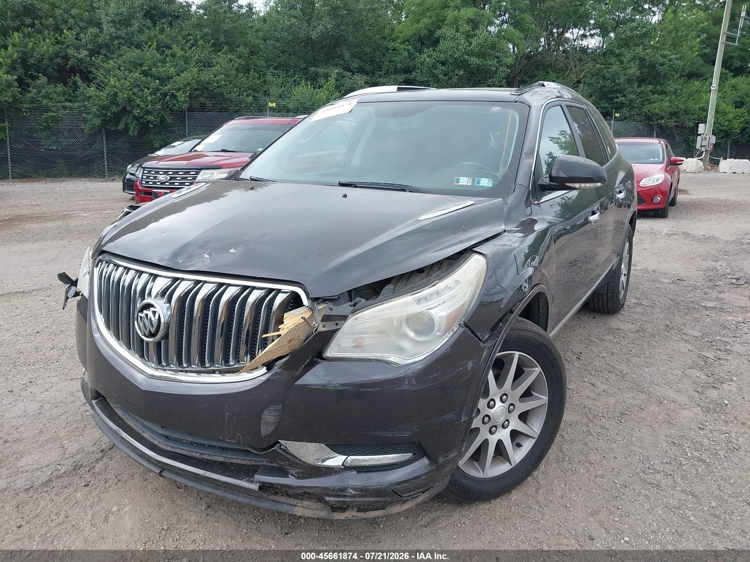 2015 Buick Enclave Leather Brown vin: 5GAKVBKD6FJ370041