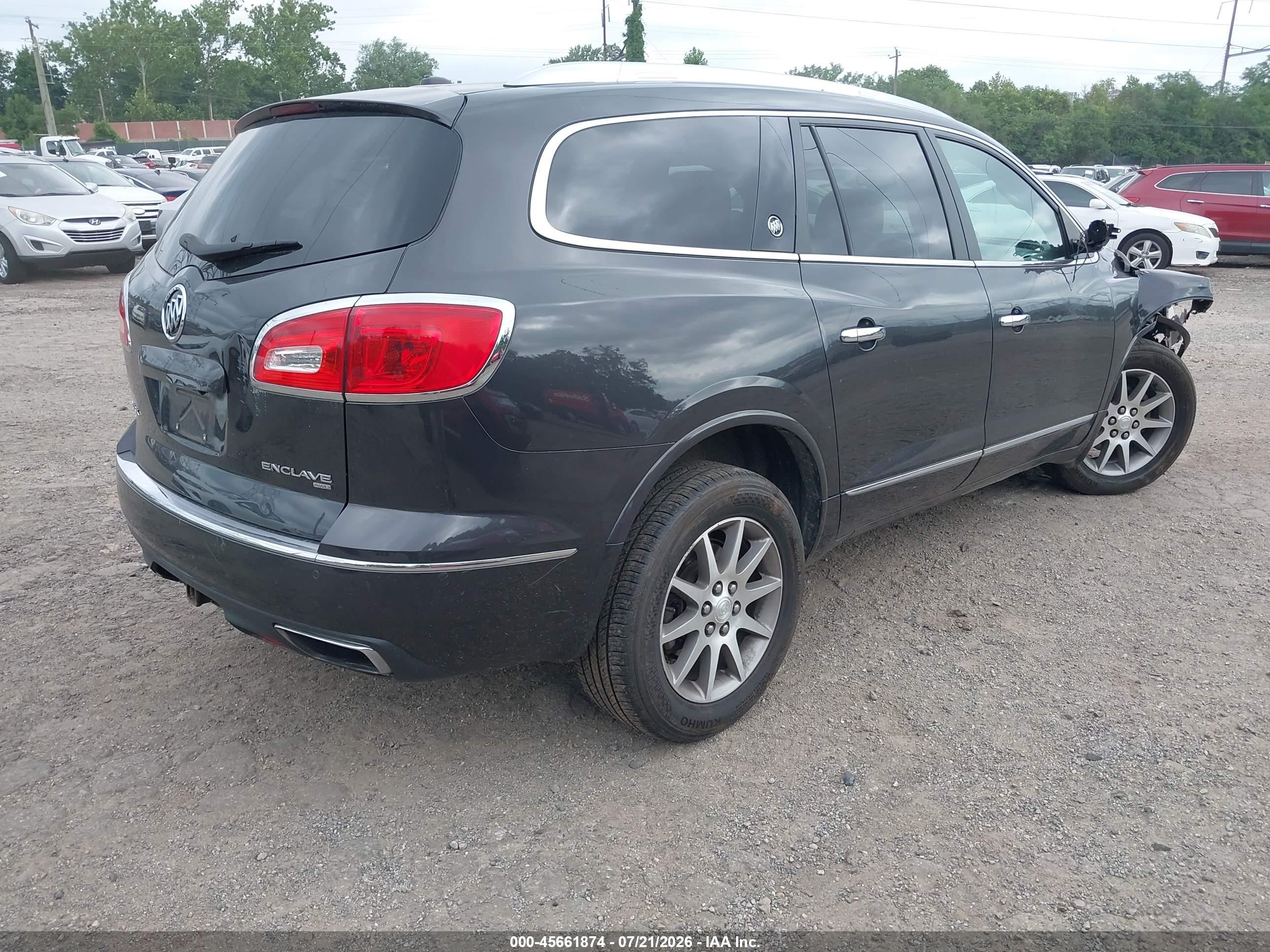 2015 Buick Enclave Leather Brown vin: 5GAKVBKD6FJ370041