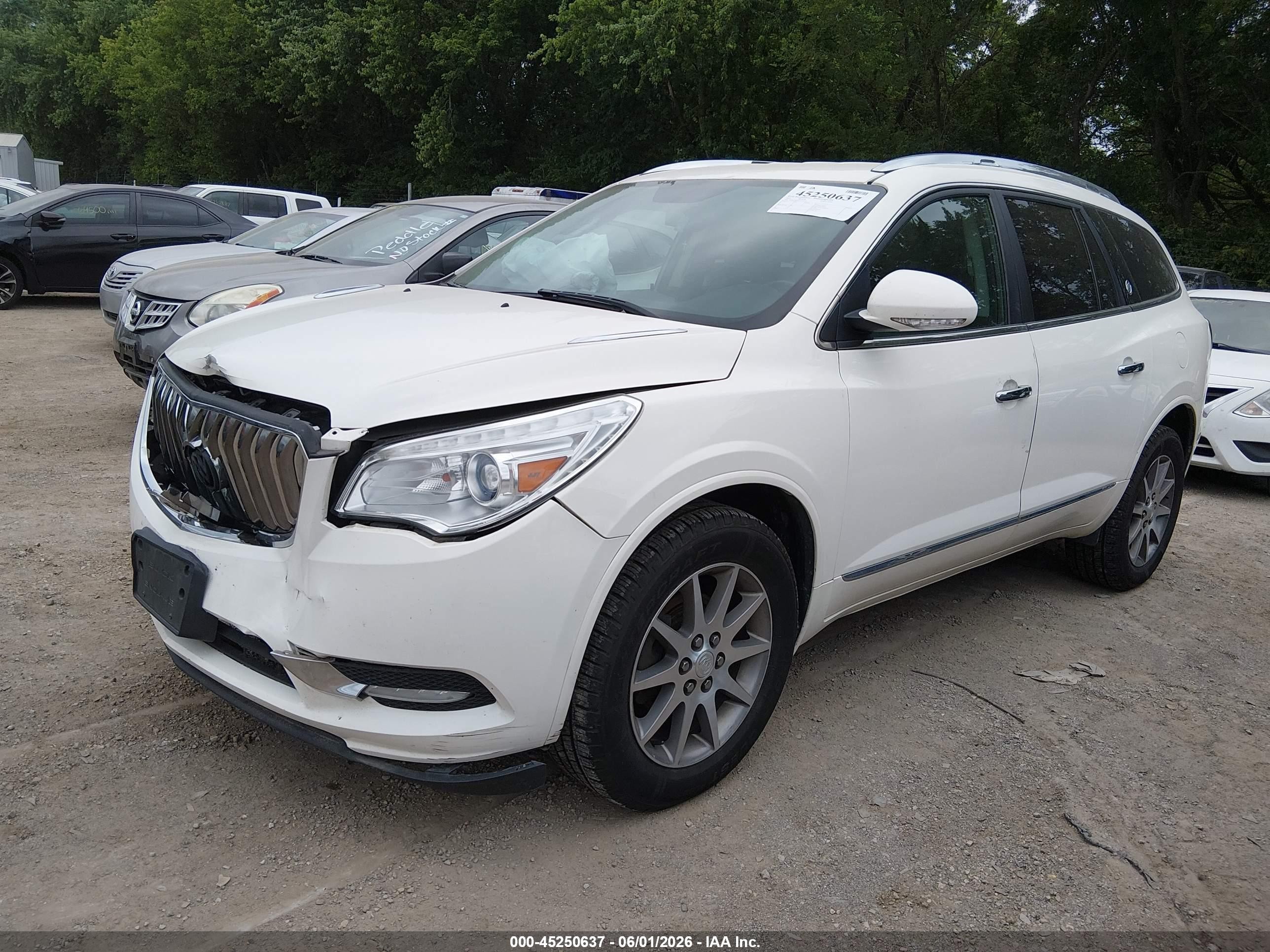 2014 Buick Enclave Leather White vin: 5GAKVBKD7EJ121276
