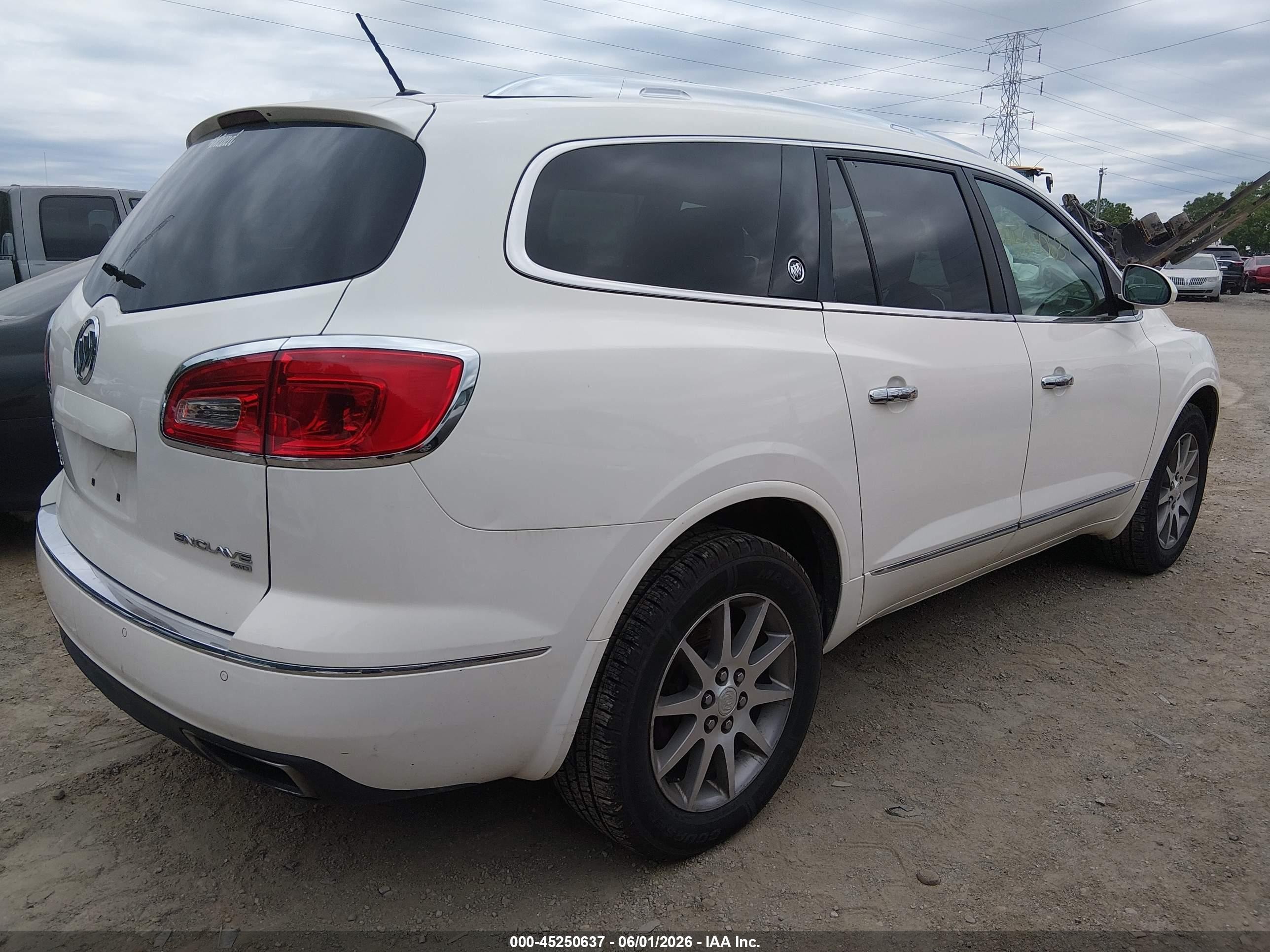 2014 Buick Enclave Leather White vin: 5GAKVBKD7EJ121276