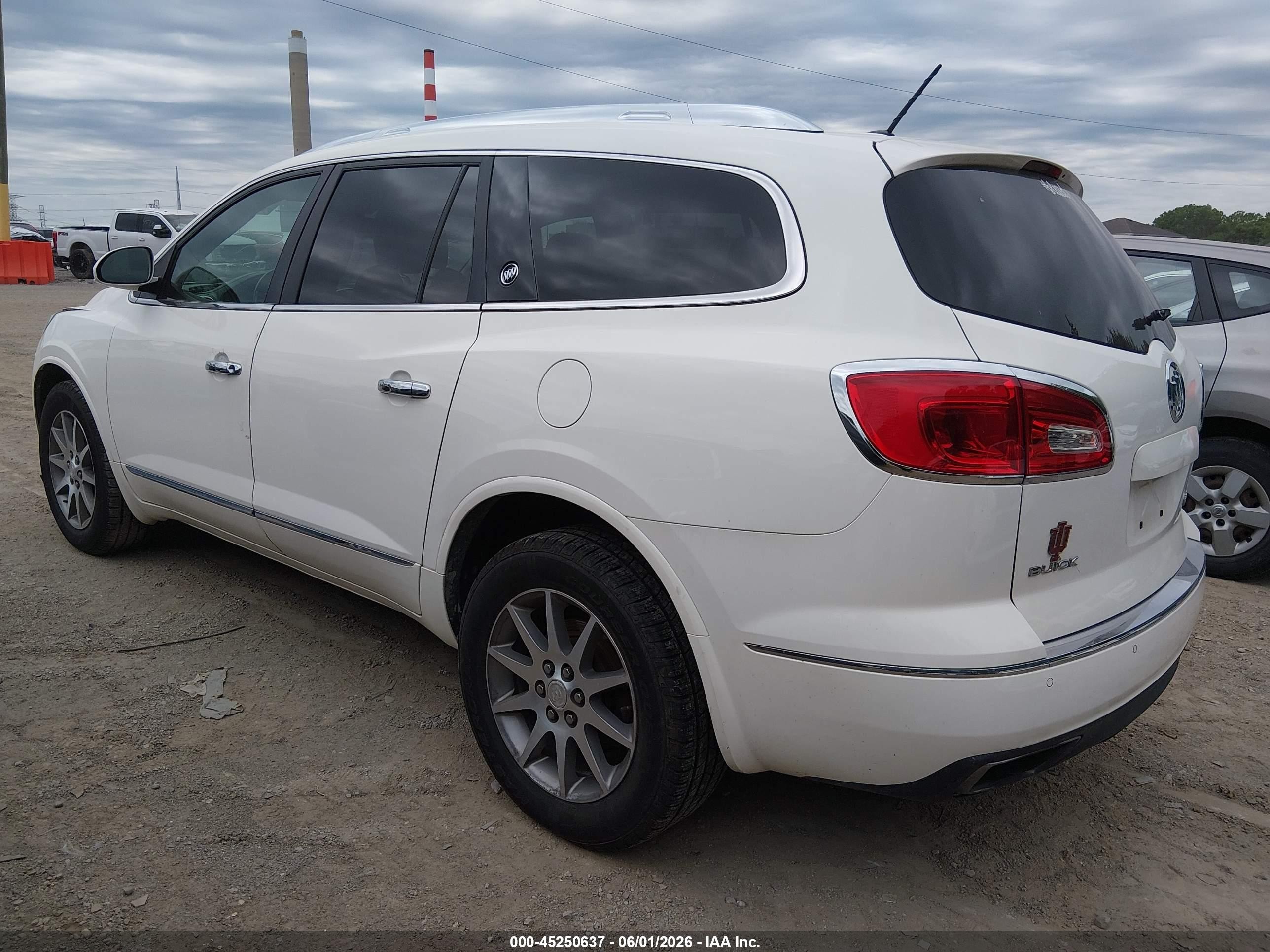 2014 Buick Enclave Leather White vin: 5GAKVBKD7EJ121276