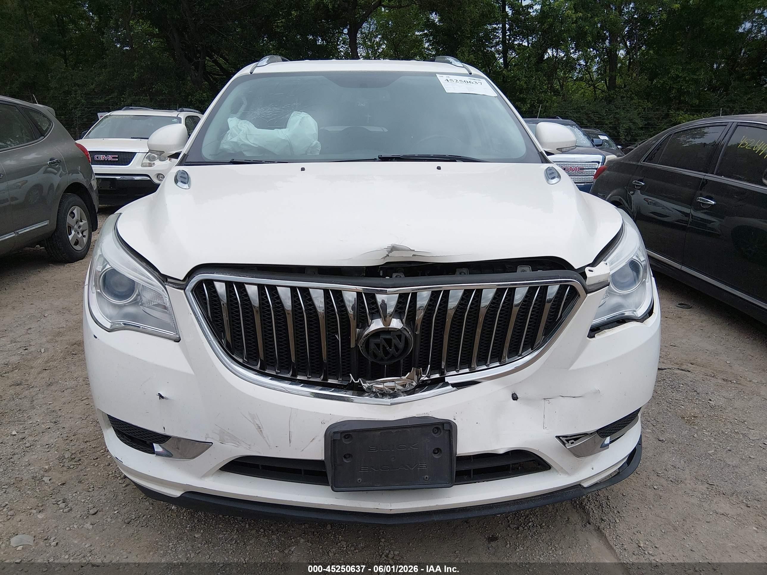 2014 Buick Enclave Leather White vin: 5GAKVBKD7EJ121276