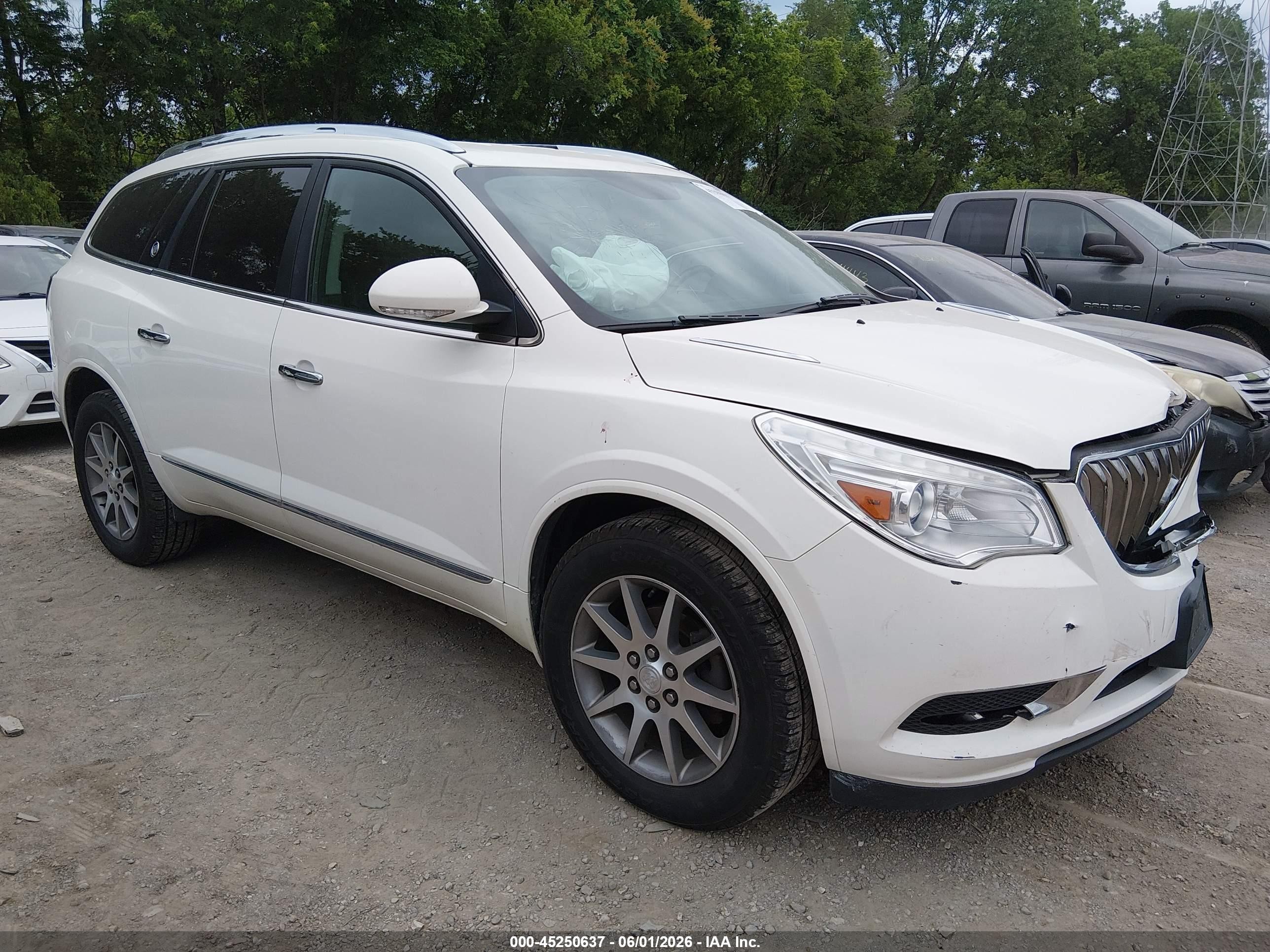 2014 Buick Enclave Leather White vin: 5GAKVBKD7EJ121276