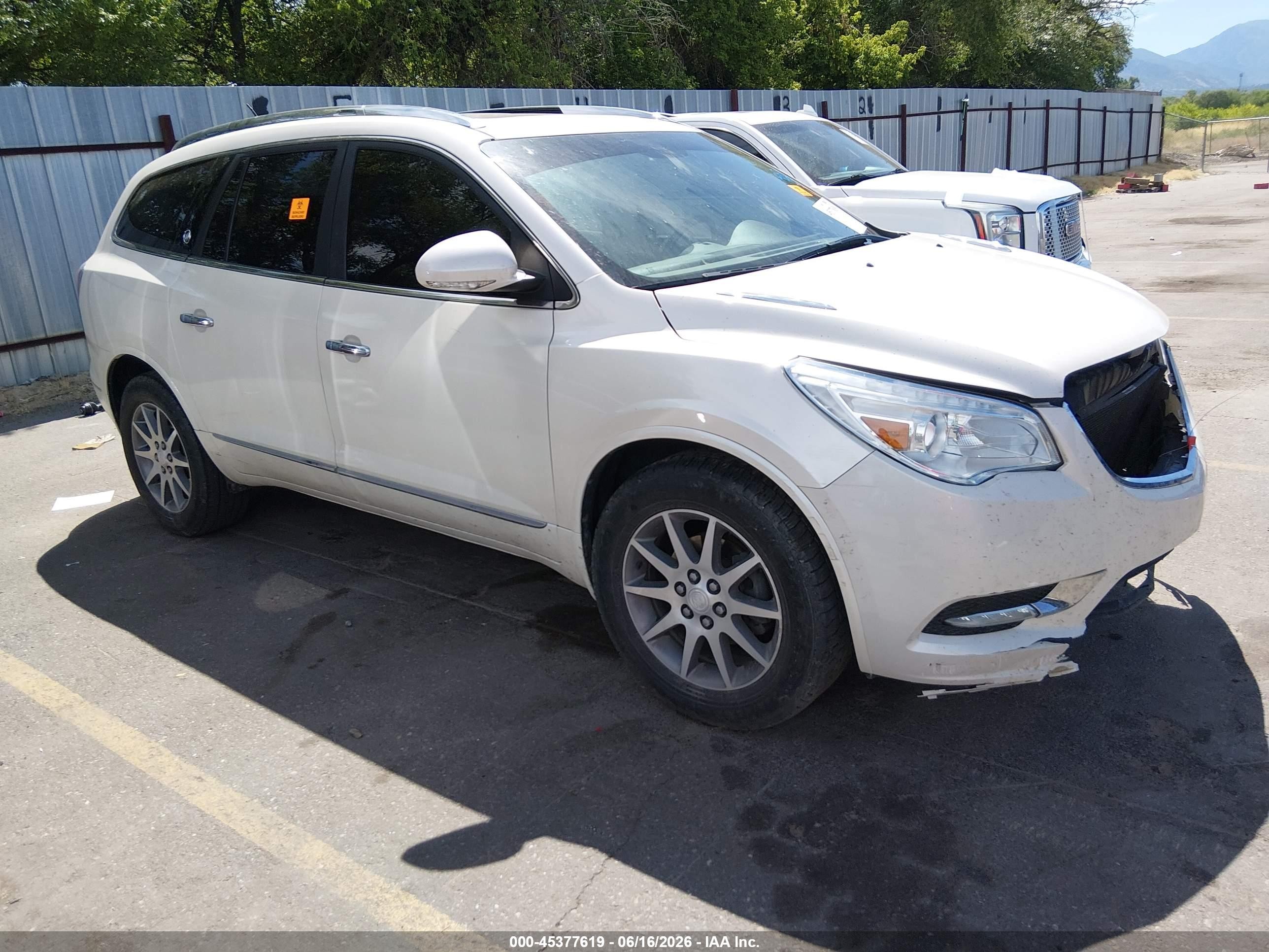 2014 Buick Enclave Leather White vin: 5GAKVBKD7EJ309800
