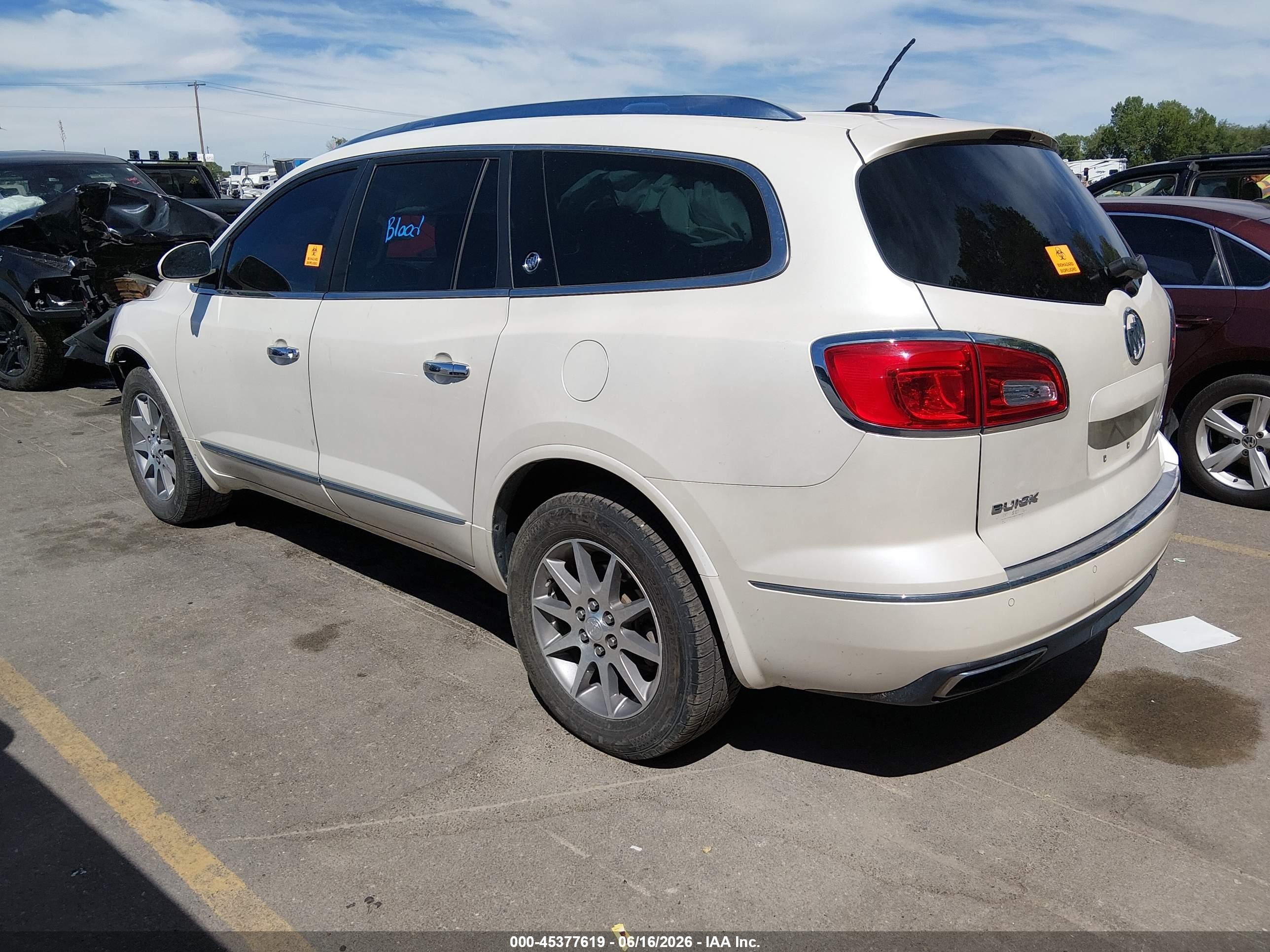 2014 Buick Enclave Leather White vin: 5GAKVBKD7EJ309800
