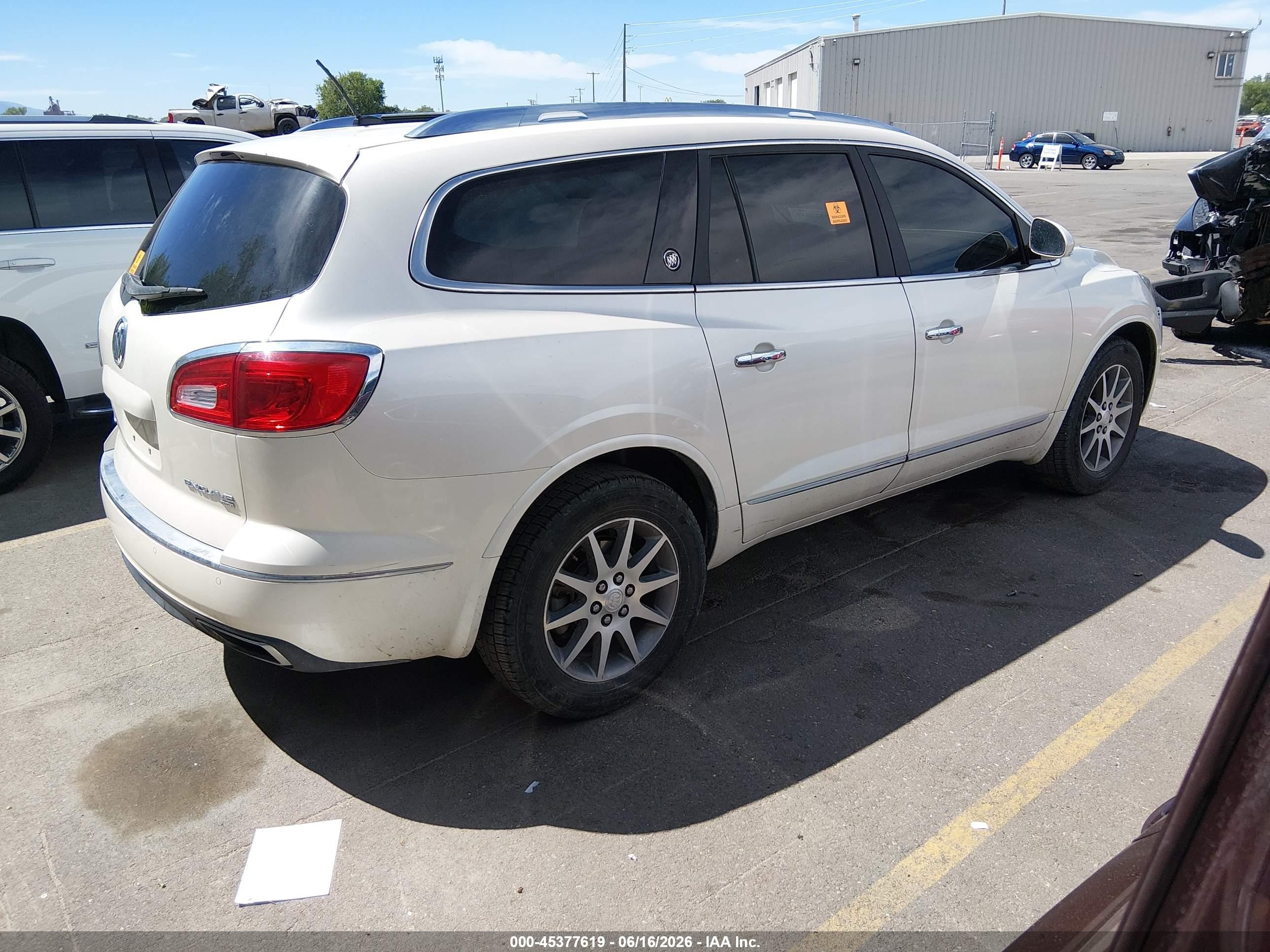 2014 Buick Enclave Leather White vin: 5GAKVBKD7EJ309800