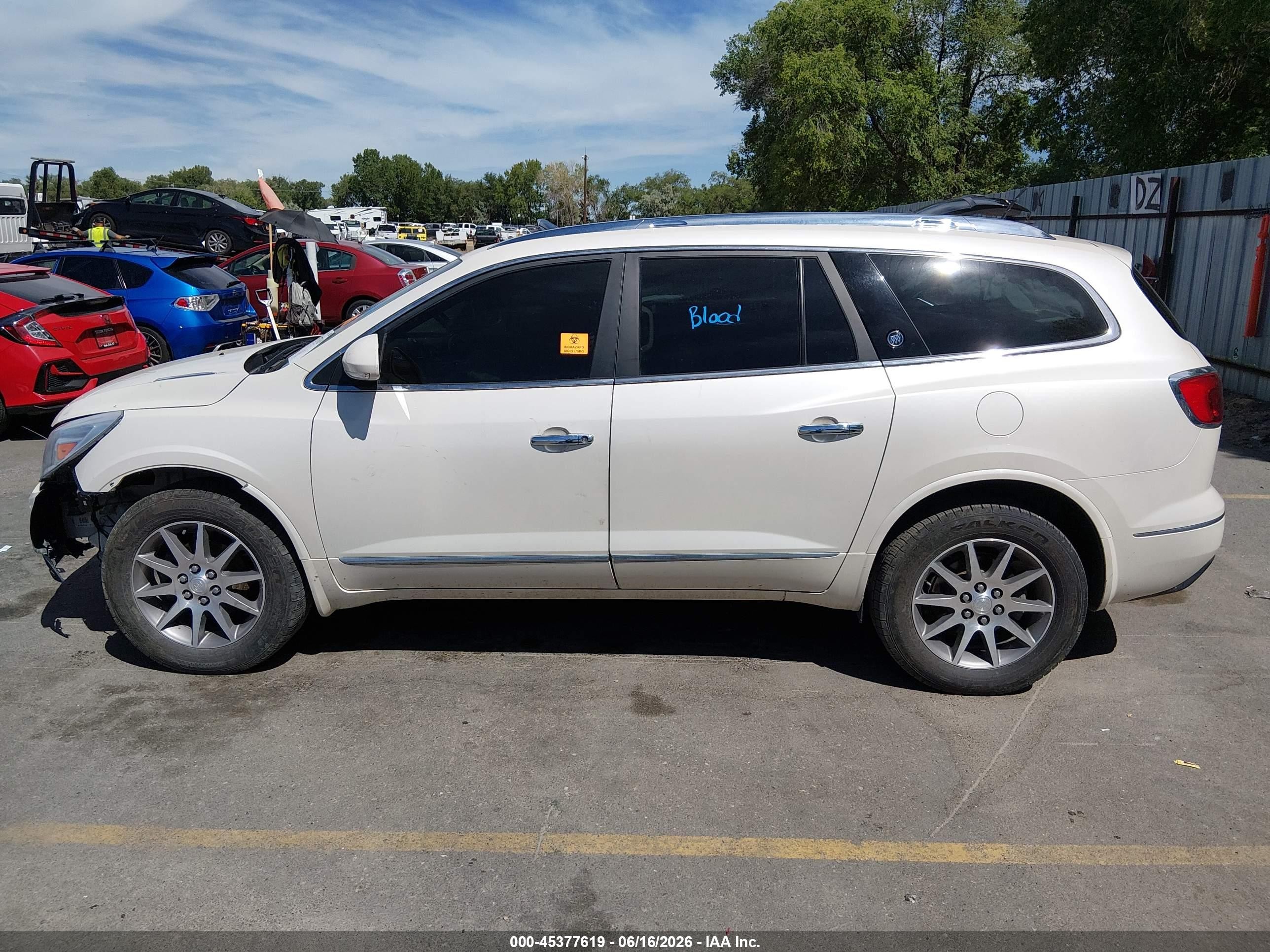 2014 Buick Enclave Leather White vin: 5GAKVBKD7EJ309800