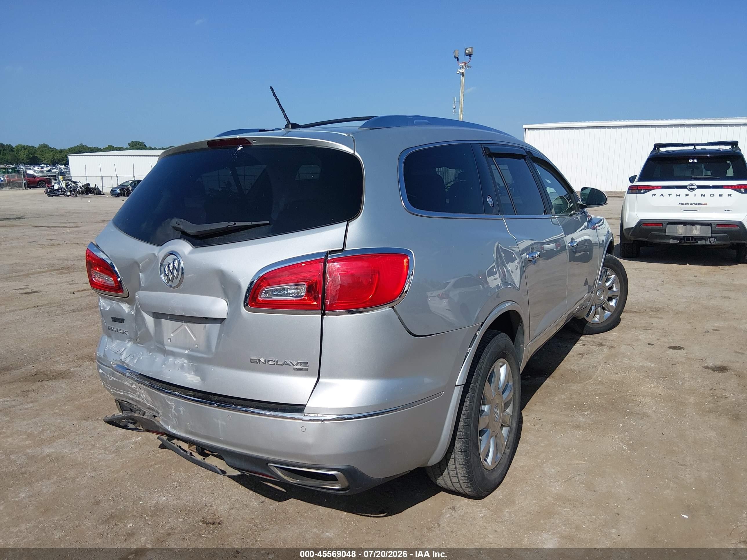 2015 Buick Enclave Leather Silver vin: 5GAKVBKD7FJ253732