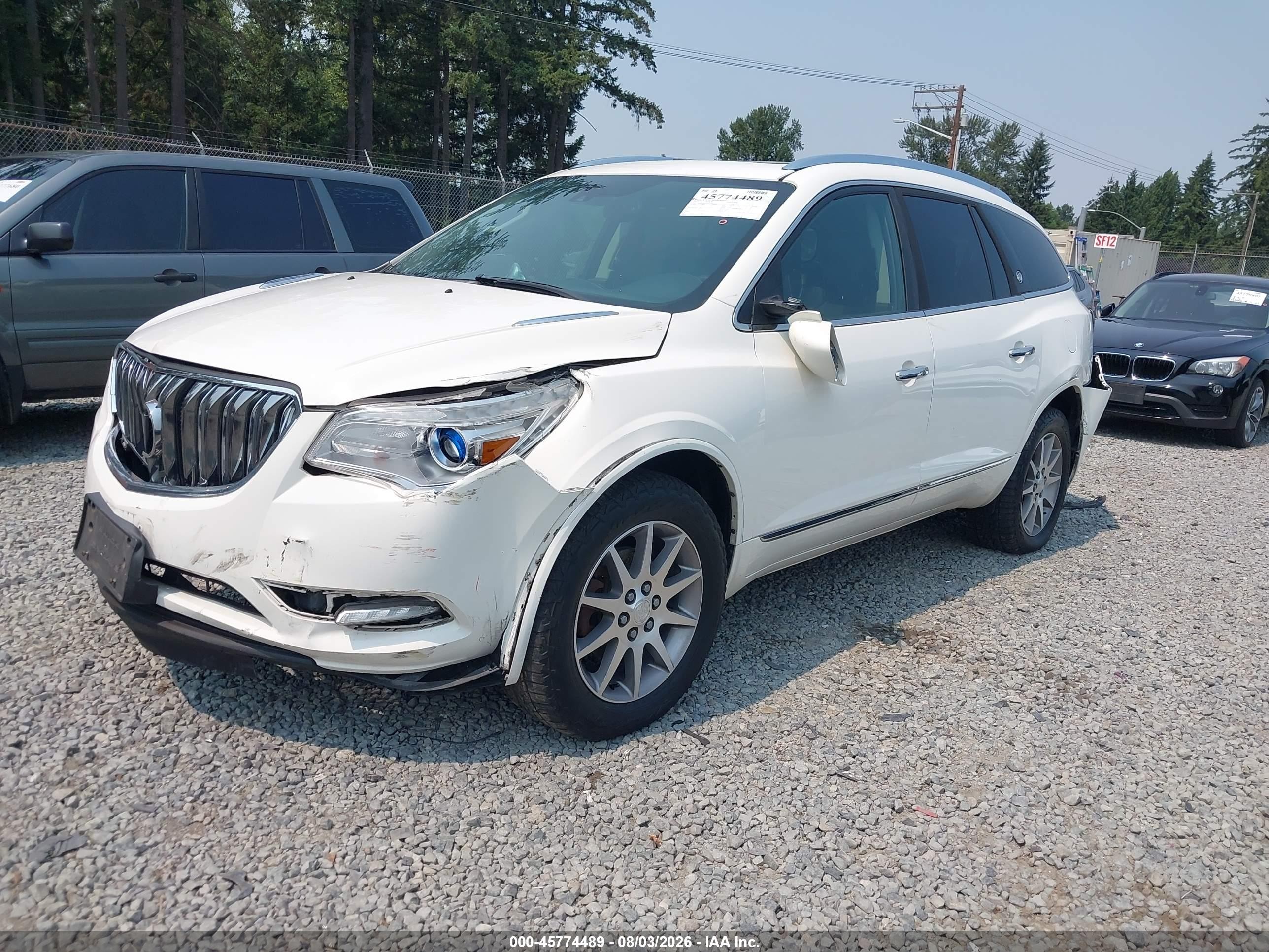 2015 Buick Enclave Leather White vin: 5GAKVBKD7FJ317624