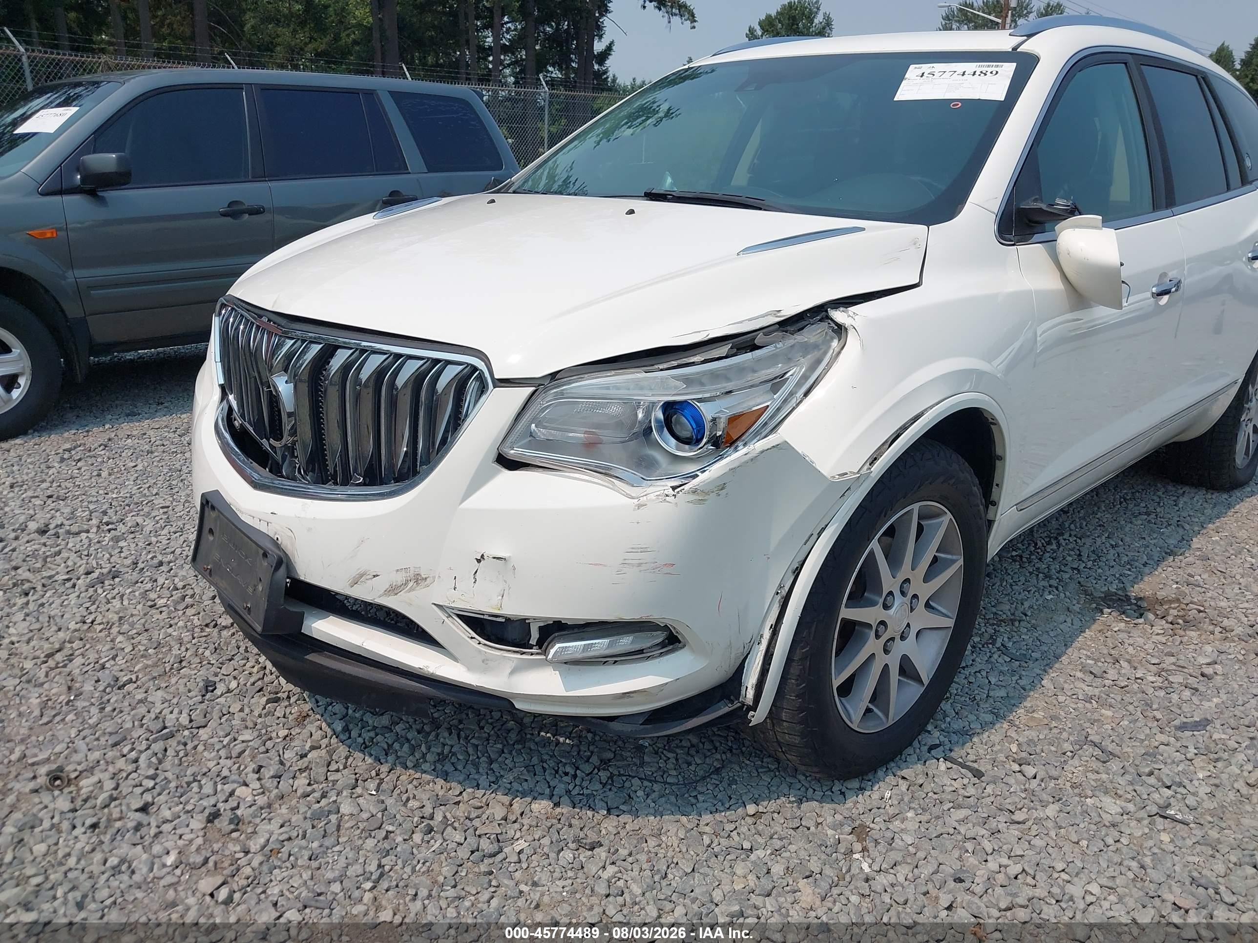 2015 Buick Enclave Leather White vin: 5GAKVBKD7FJ317624