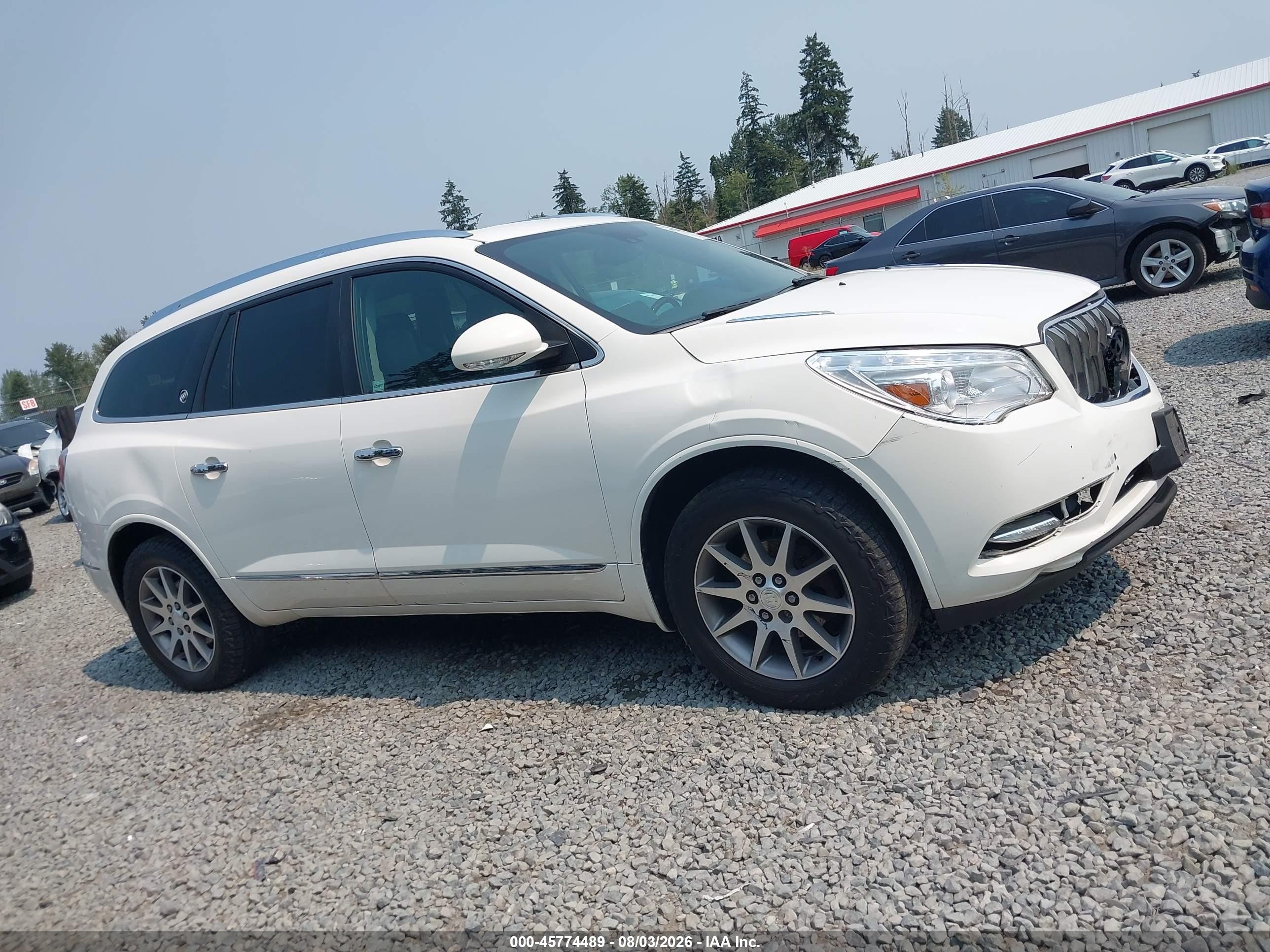 2015 Buick Enclave Leather White vin: 5GAKVBKD7FJ317624