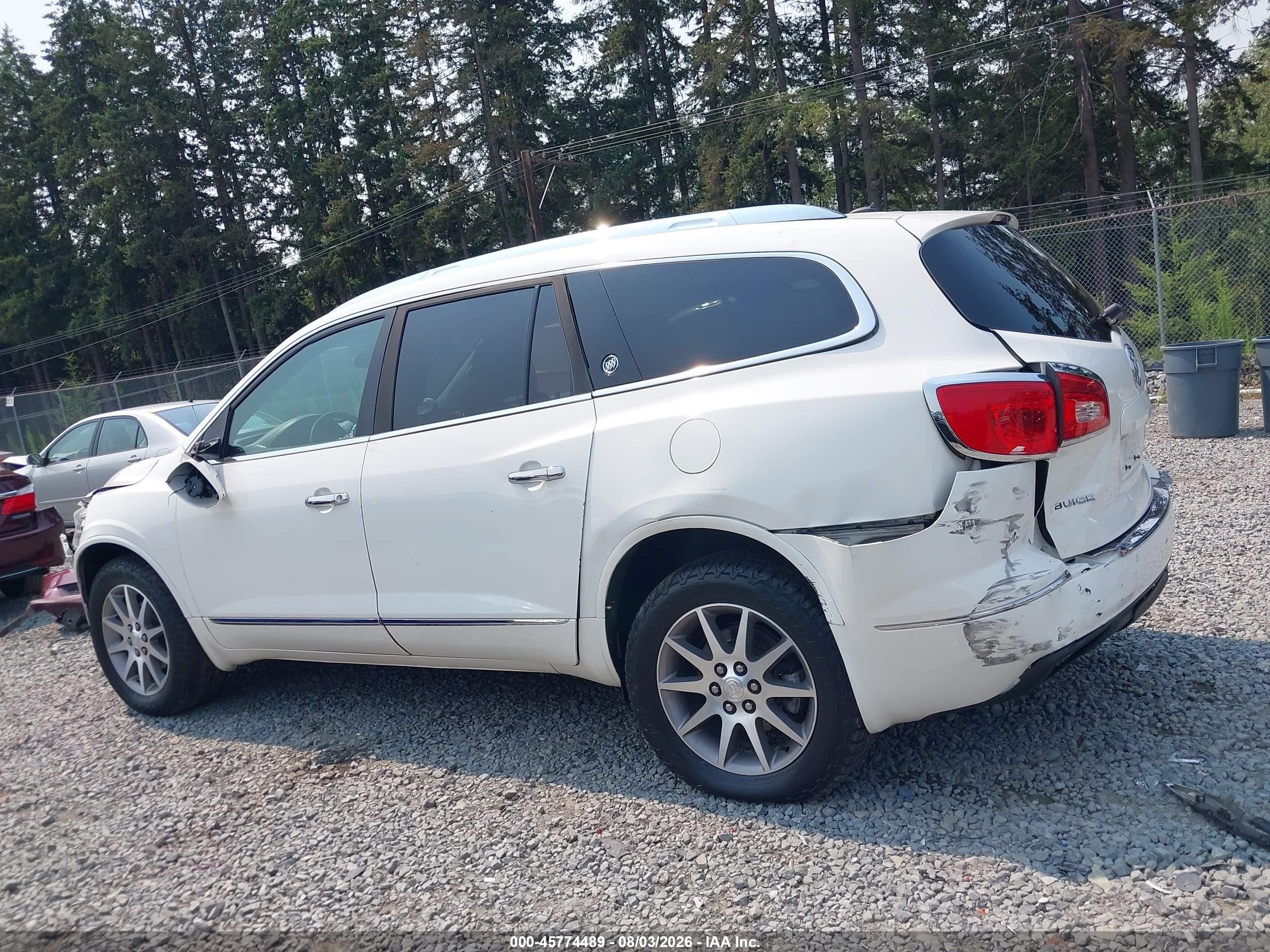 2015 Buick Enclave Leather White vin: 5GAKVBKD7FJ317624