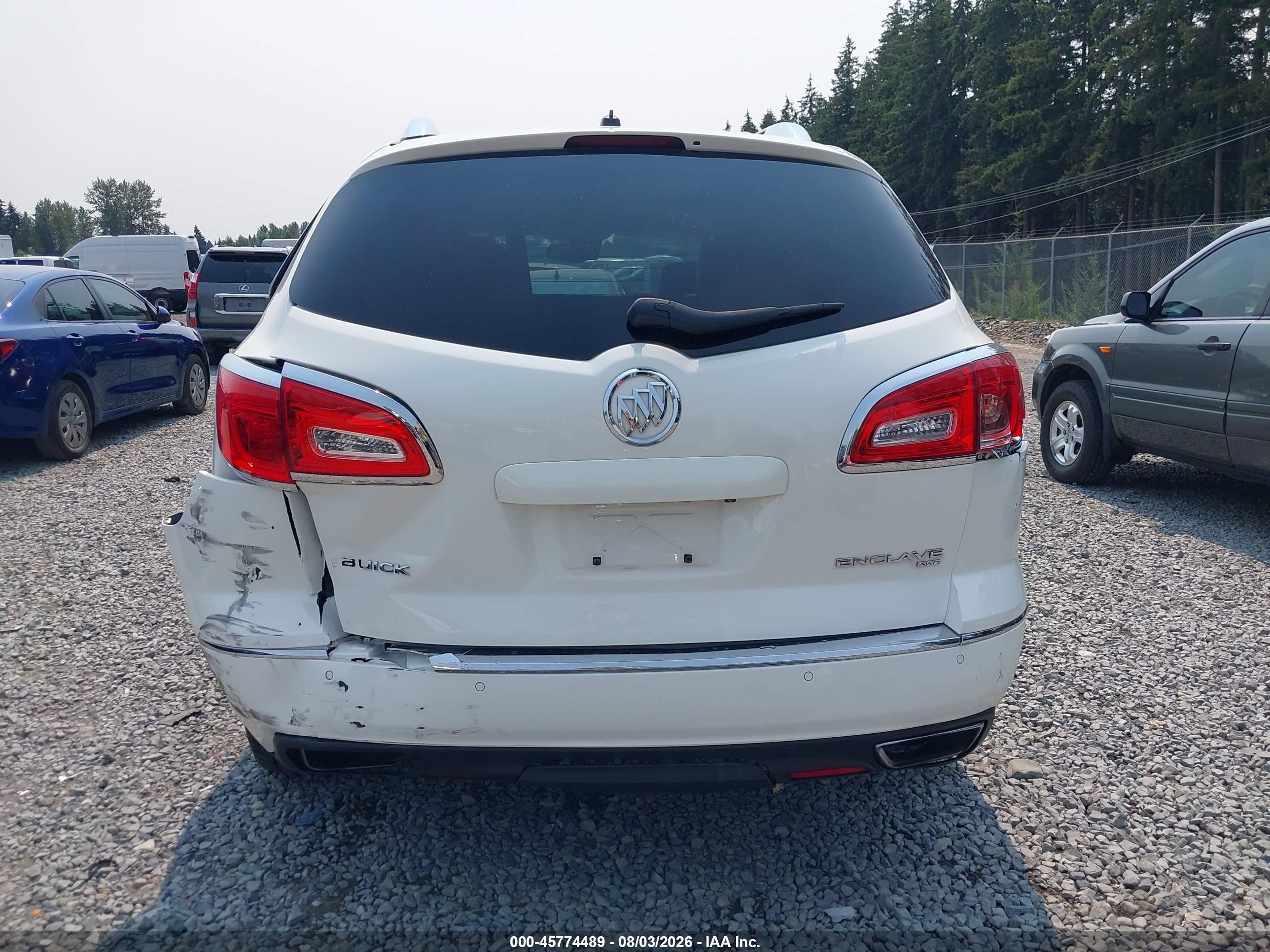 2015 Buick Enclave Leather White vin: 5GAKVBKD7FJ317624