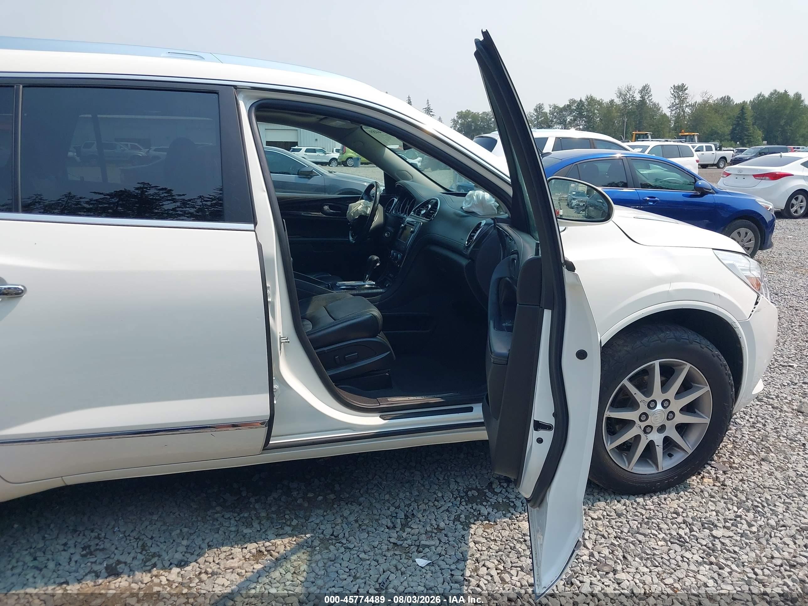 2015 Buick Enclave Leather White vin: 5GAKVBKD7FJ317624