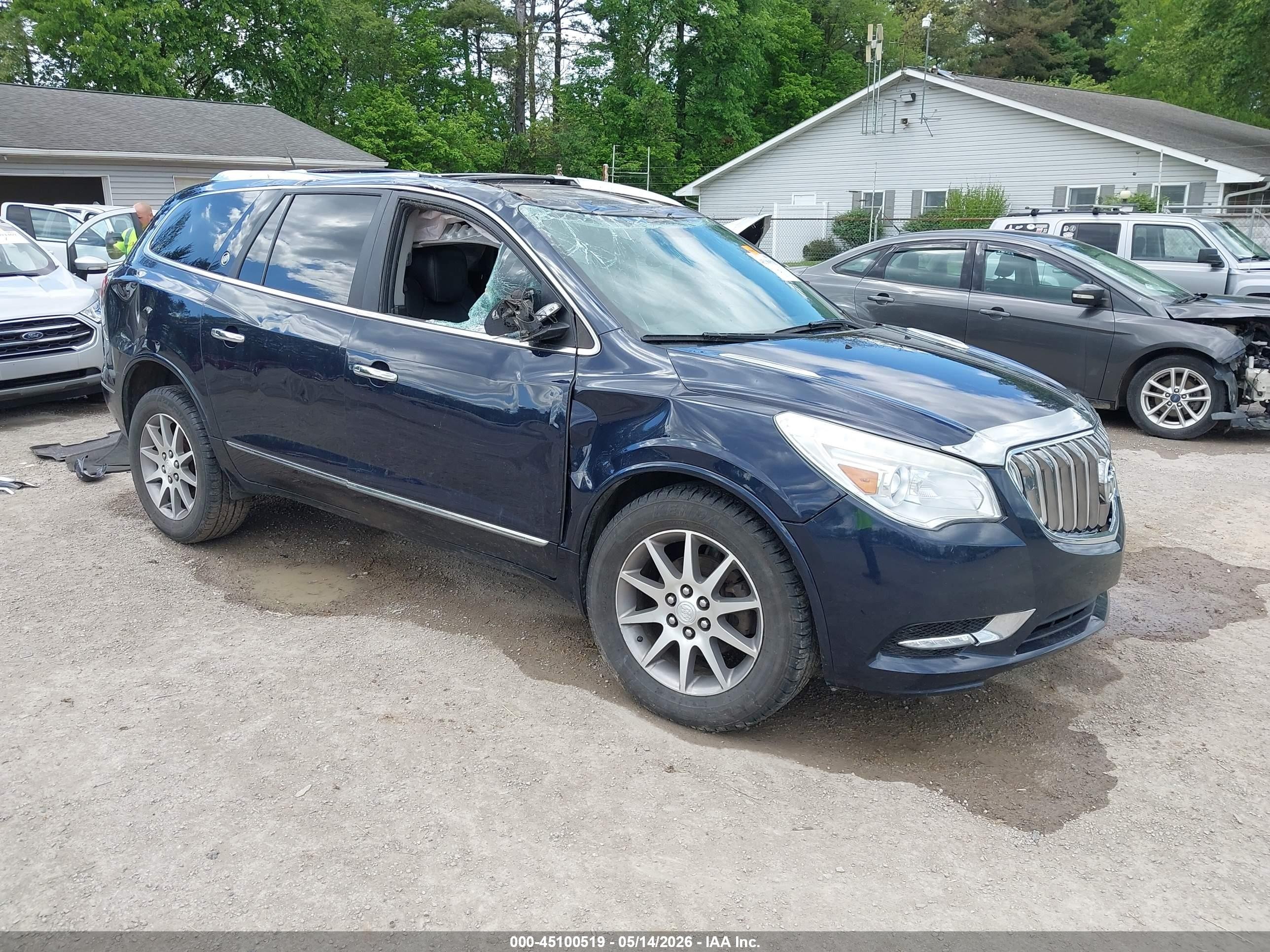 2015 Buick Enclave Leather Синий vin: 5GAKVBKD7FJ333547