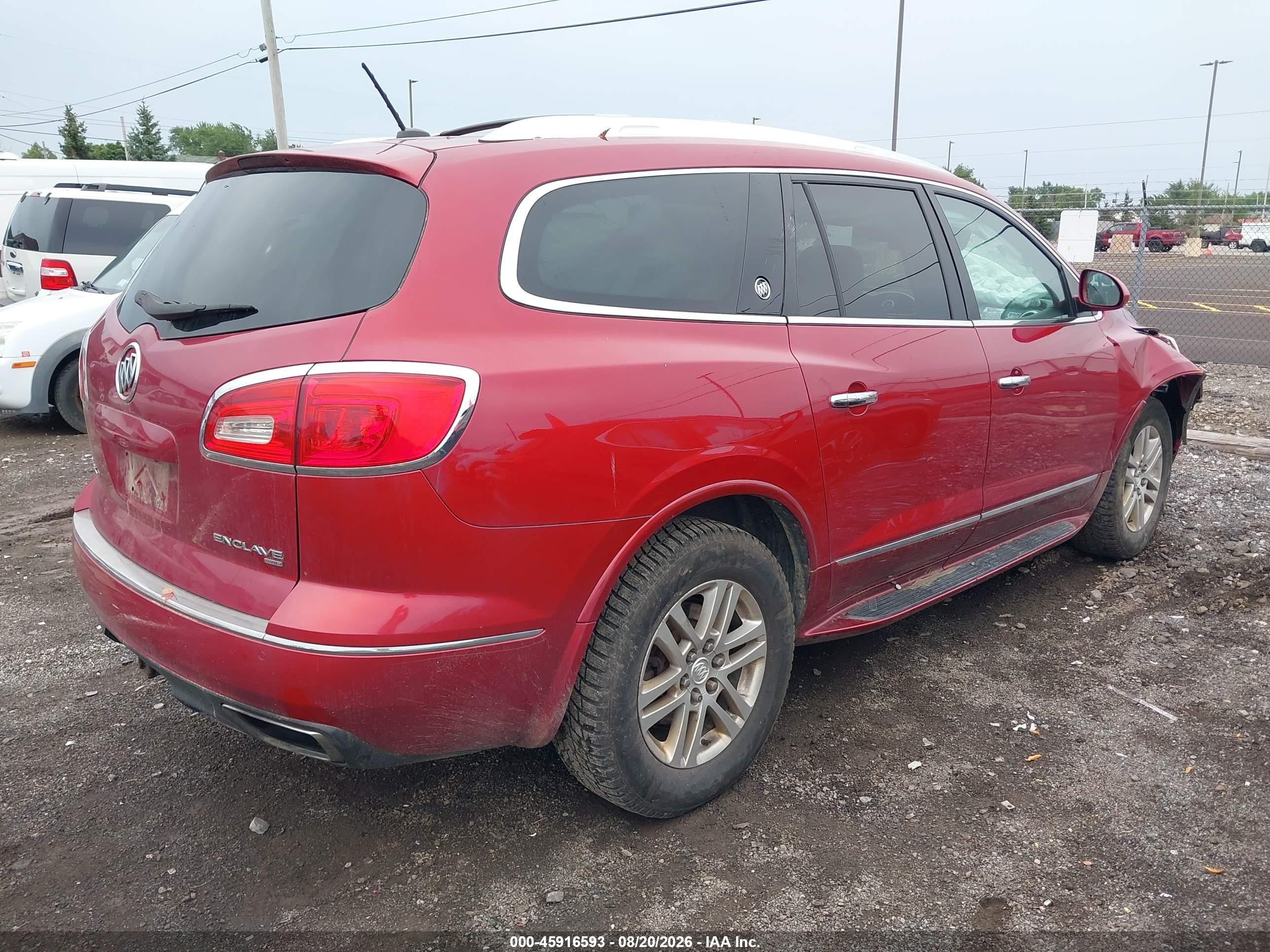 2013 Buick Enclave Convenience Red vin: 5GAKVBKD8DJ238816