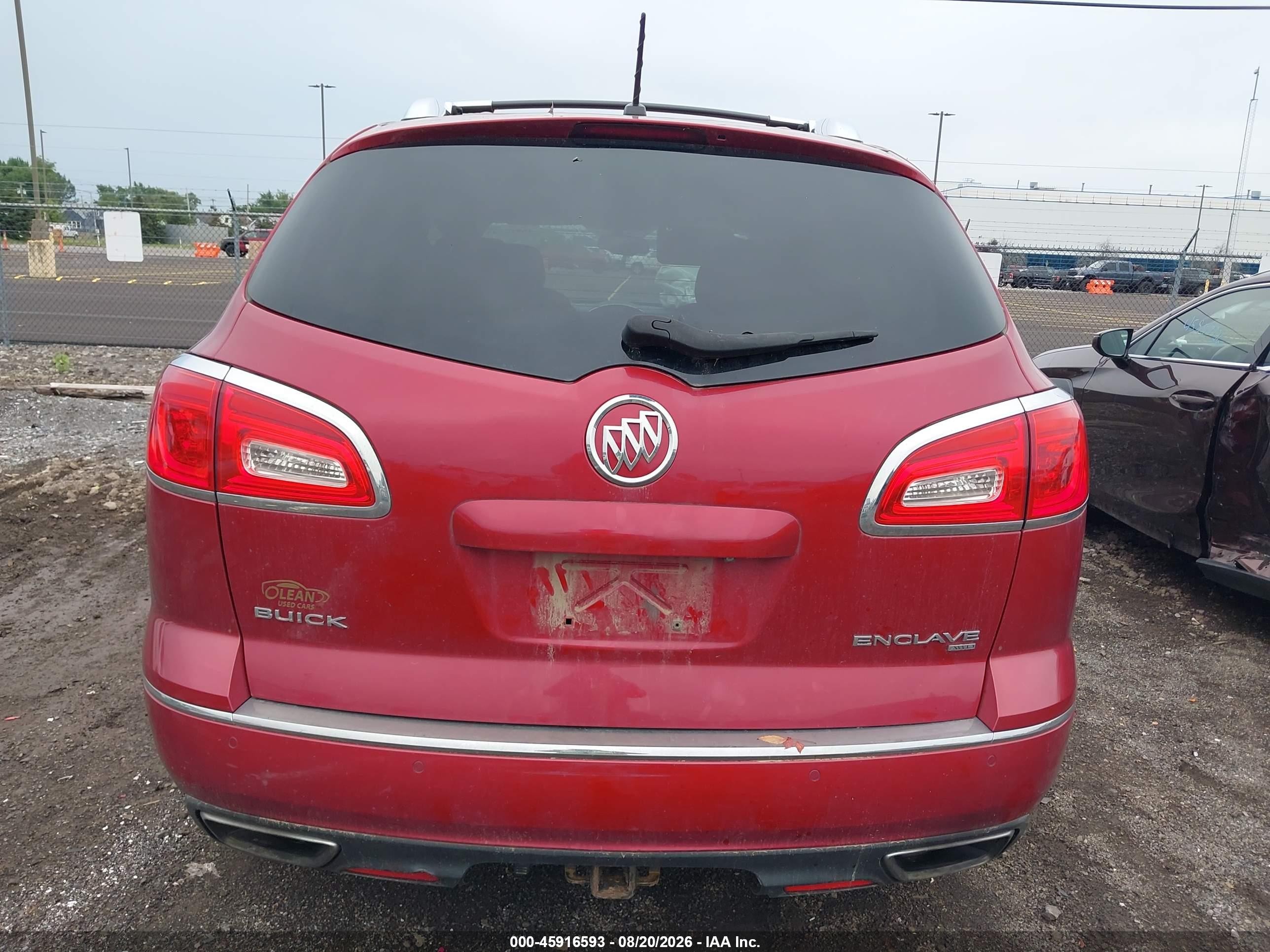 2013 Buick Enclave Convenience Red vin: 5GAKVBKD8DJ238816