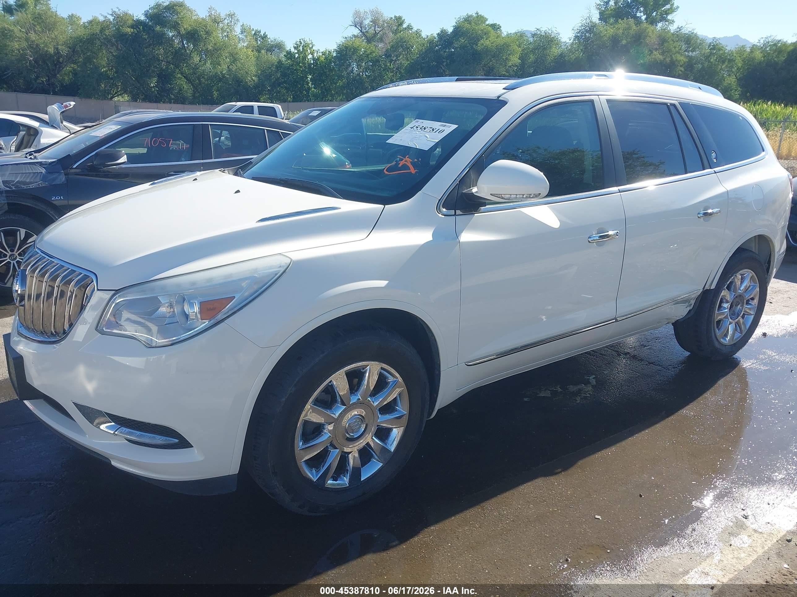 2014 Buick Enclave Leather Белый vin: 5GAKVBKD8EJ361744