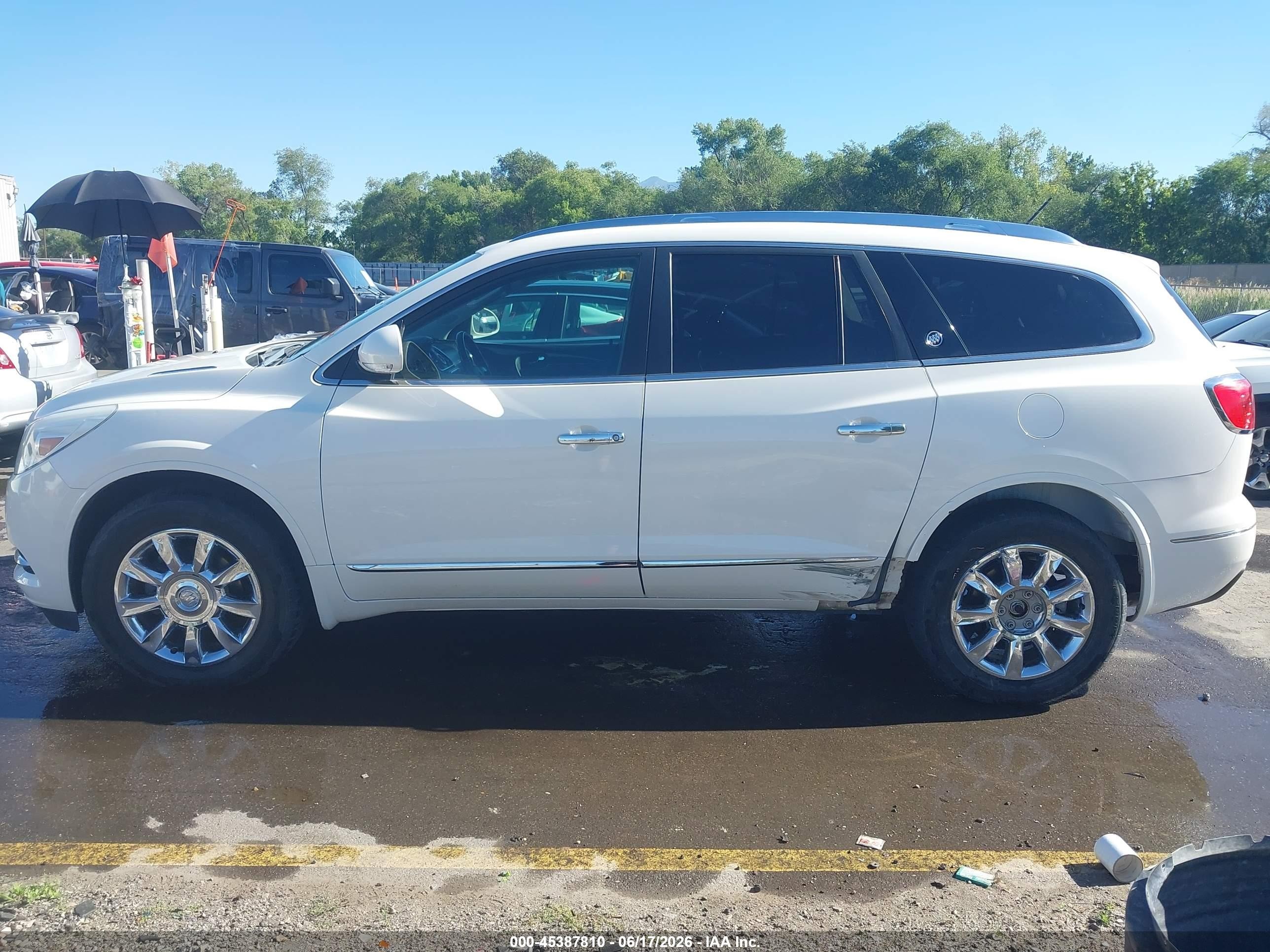 2014 Buick Enclave Leather Белый vin: 5GAKVBKD8EJ361744