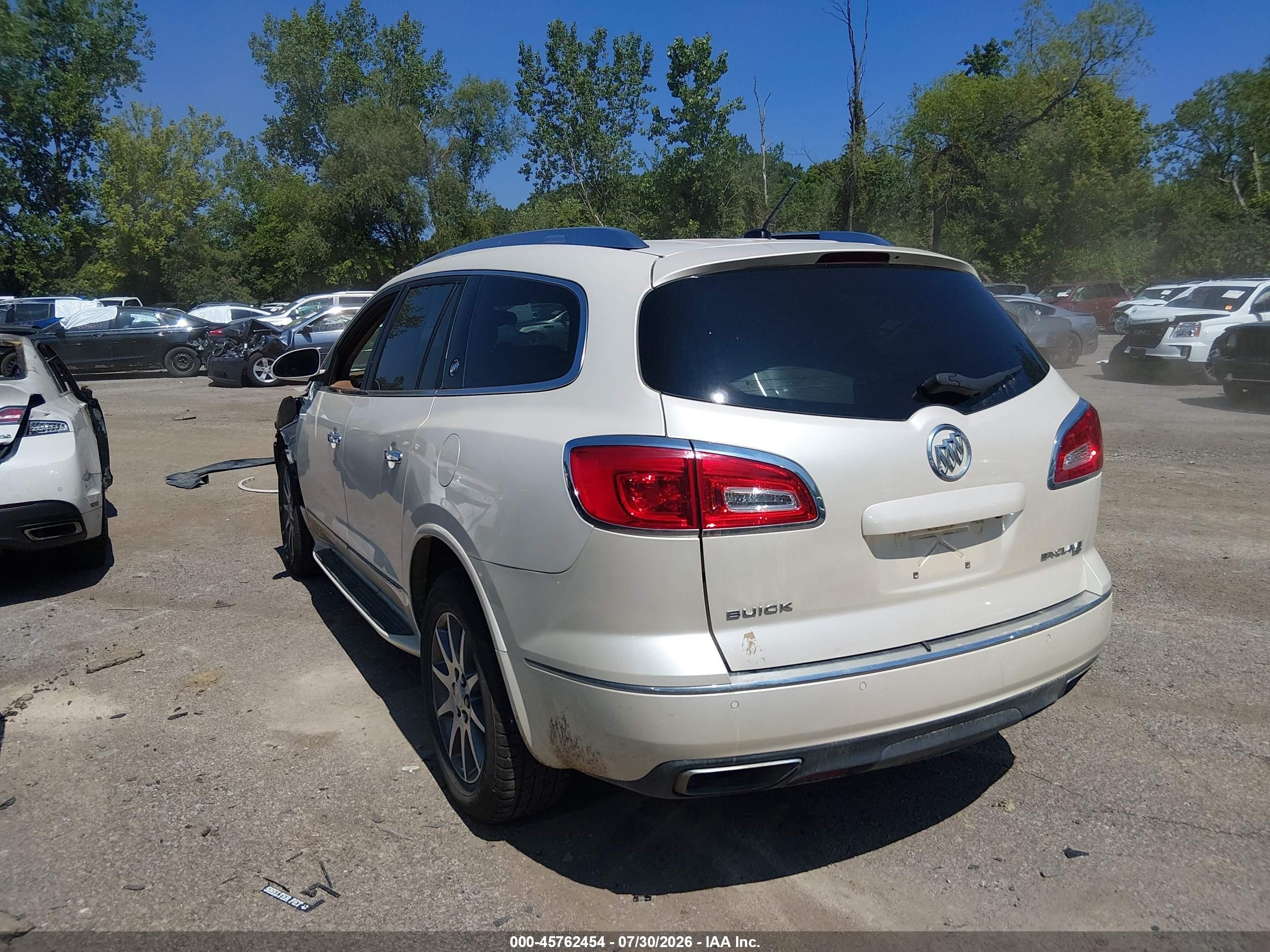 2014 Buick Enclave Leather White vin: 5GAKVBKD8EJ365423