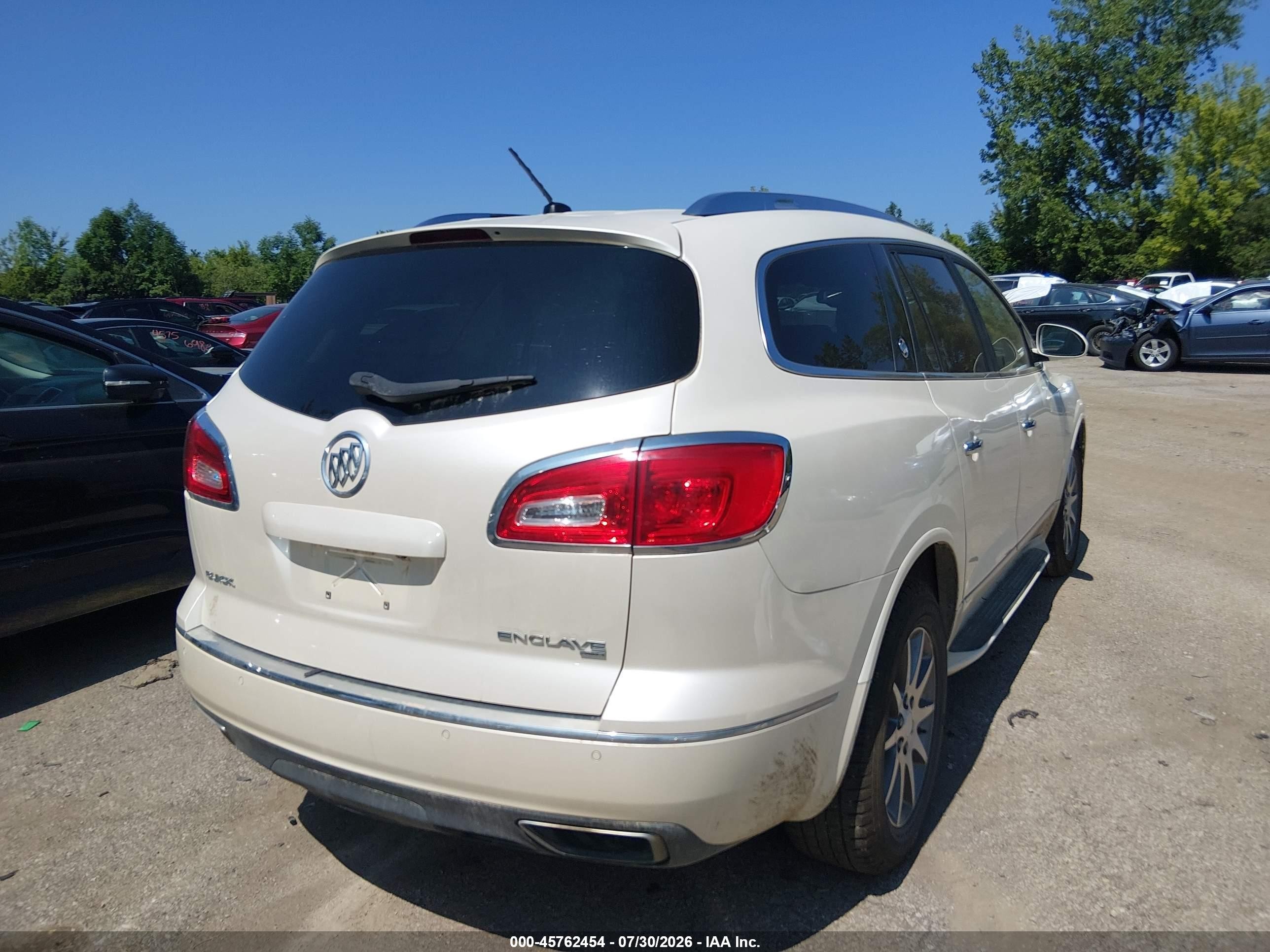 2014 Buick Enclave Leather White vin: 5GAKVBKD8EJ365423