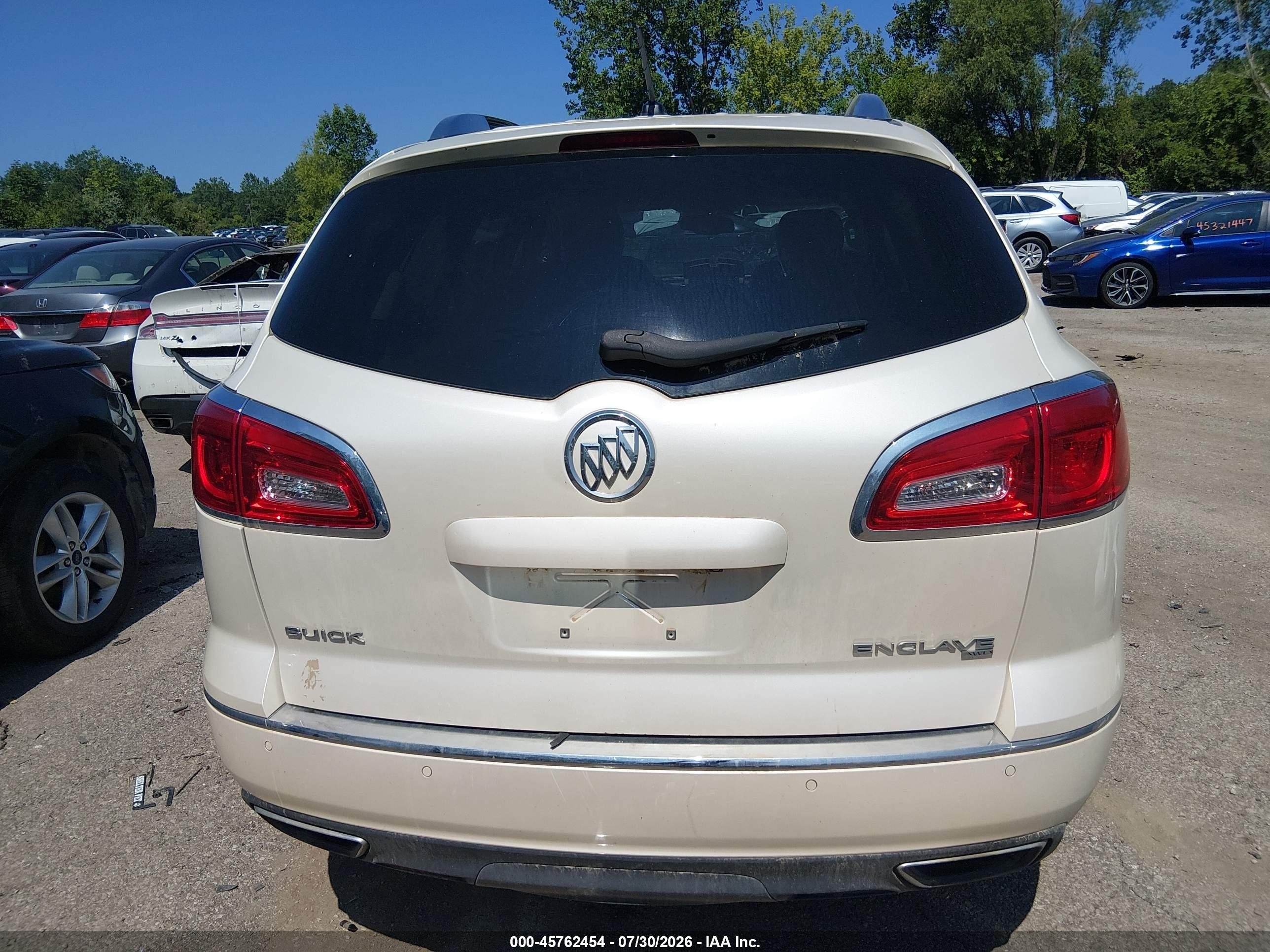 2014 Buick Enclave Leather White vin: 5GAKVBKD8EJ365423