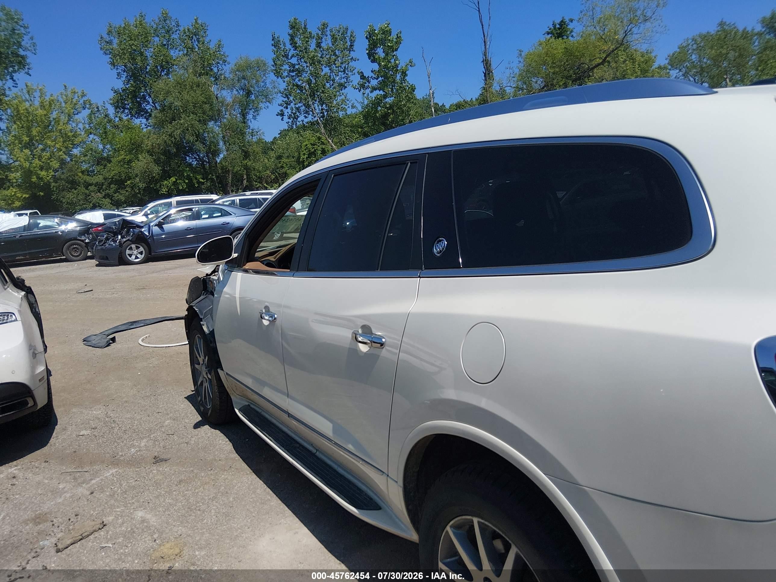 2014 Buick Enclave Leather White vin: 5GAKVBKD8EJ365423