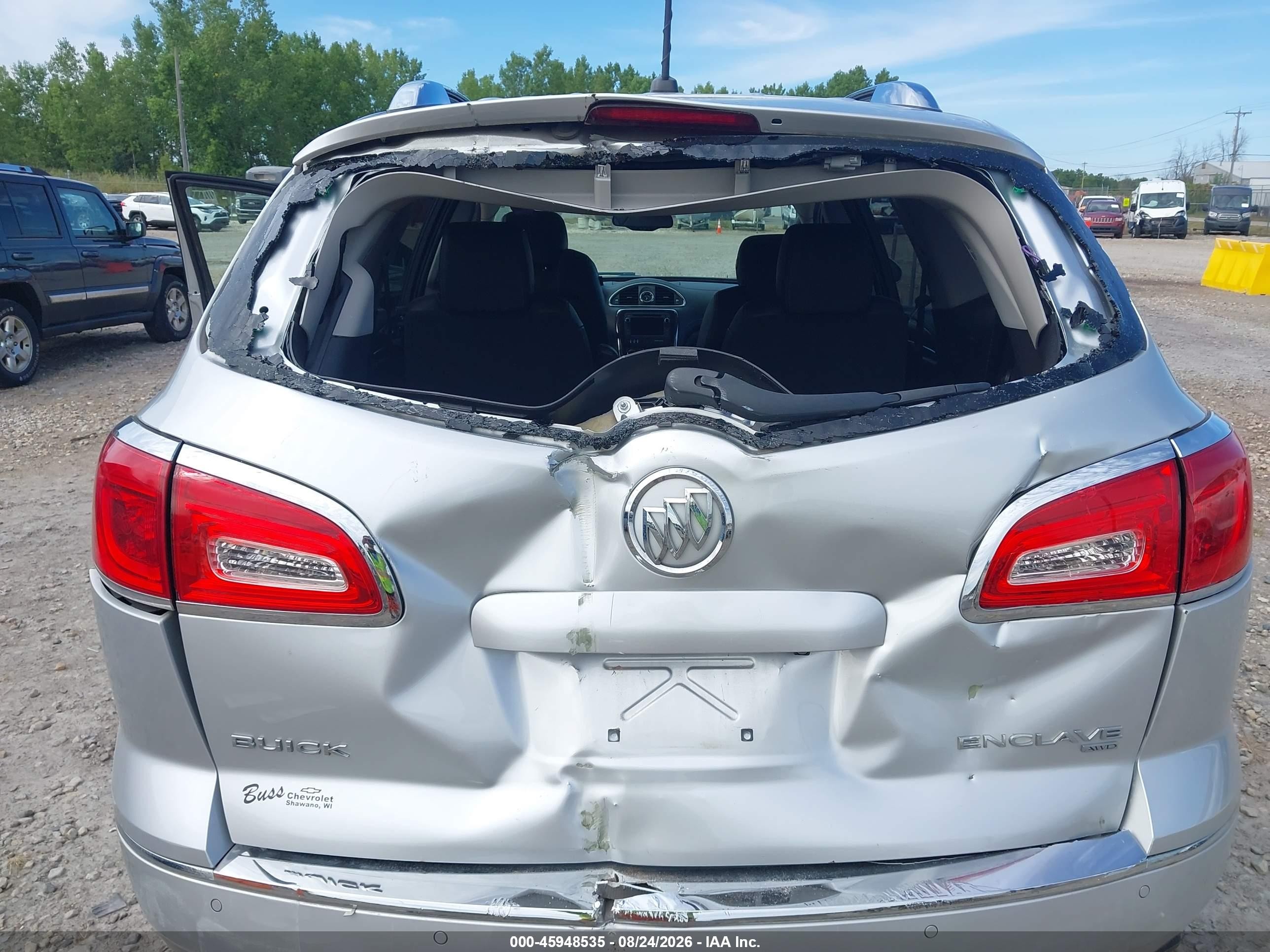 2015 Buick Enclave Leather Silver vin: 5GAKVBKD8FJ127914