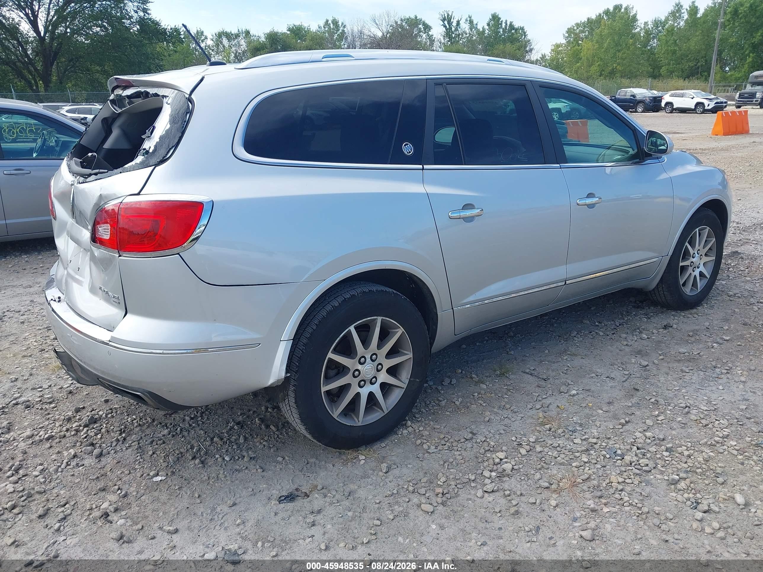 2015 Buick Enclave Leather Silver vin: 5GAKVBKD8FJ127914