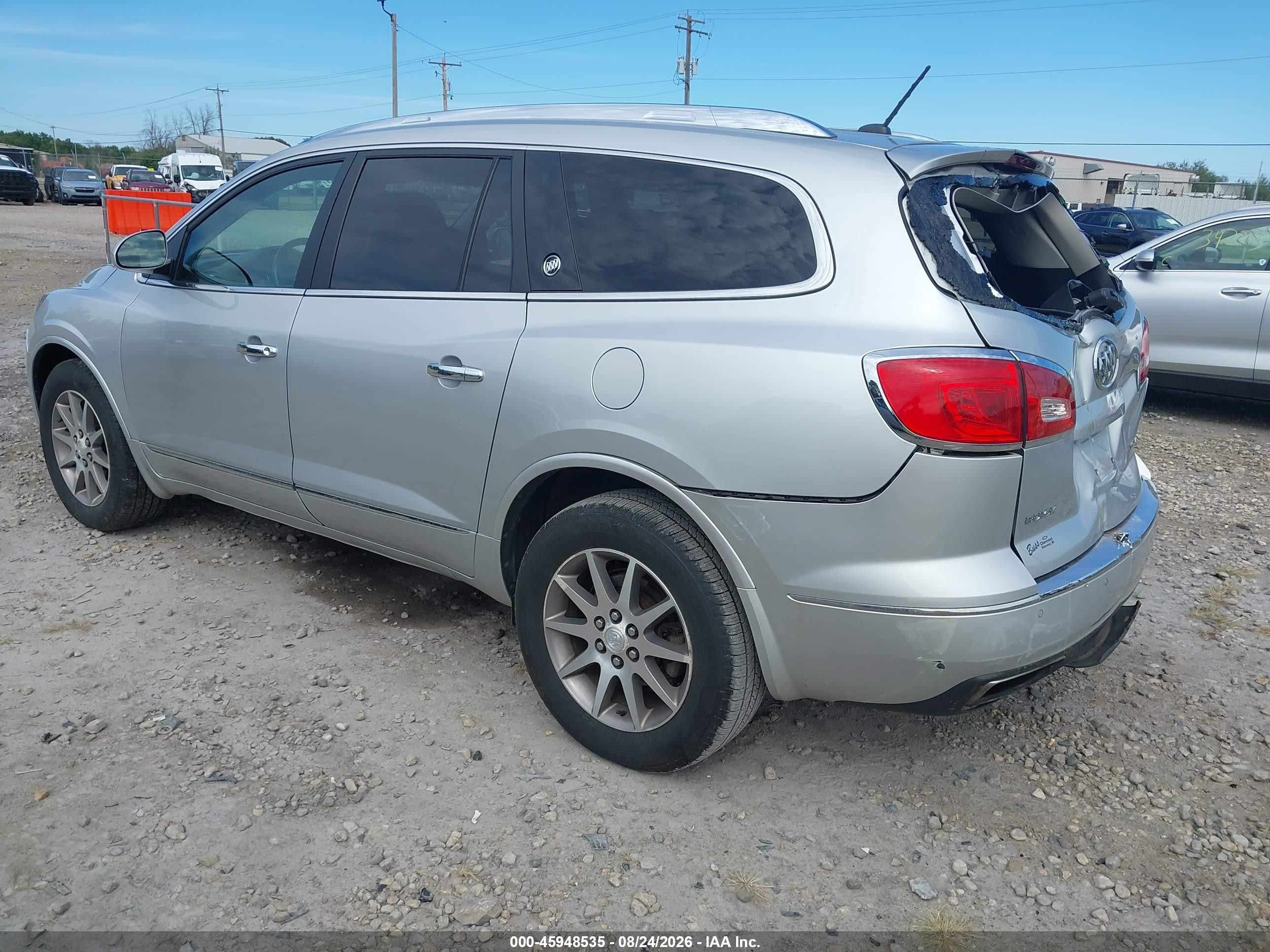 2015 Buick Enclave Leather Silver vin: 5GAKVBKD8FJ127914