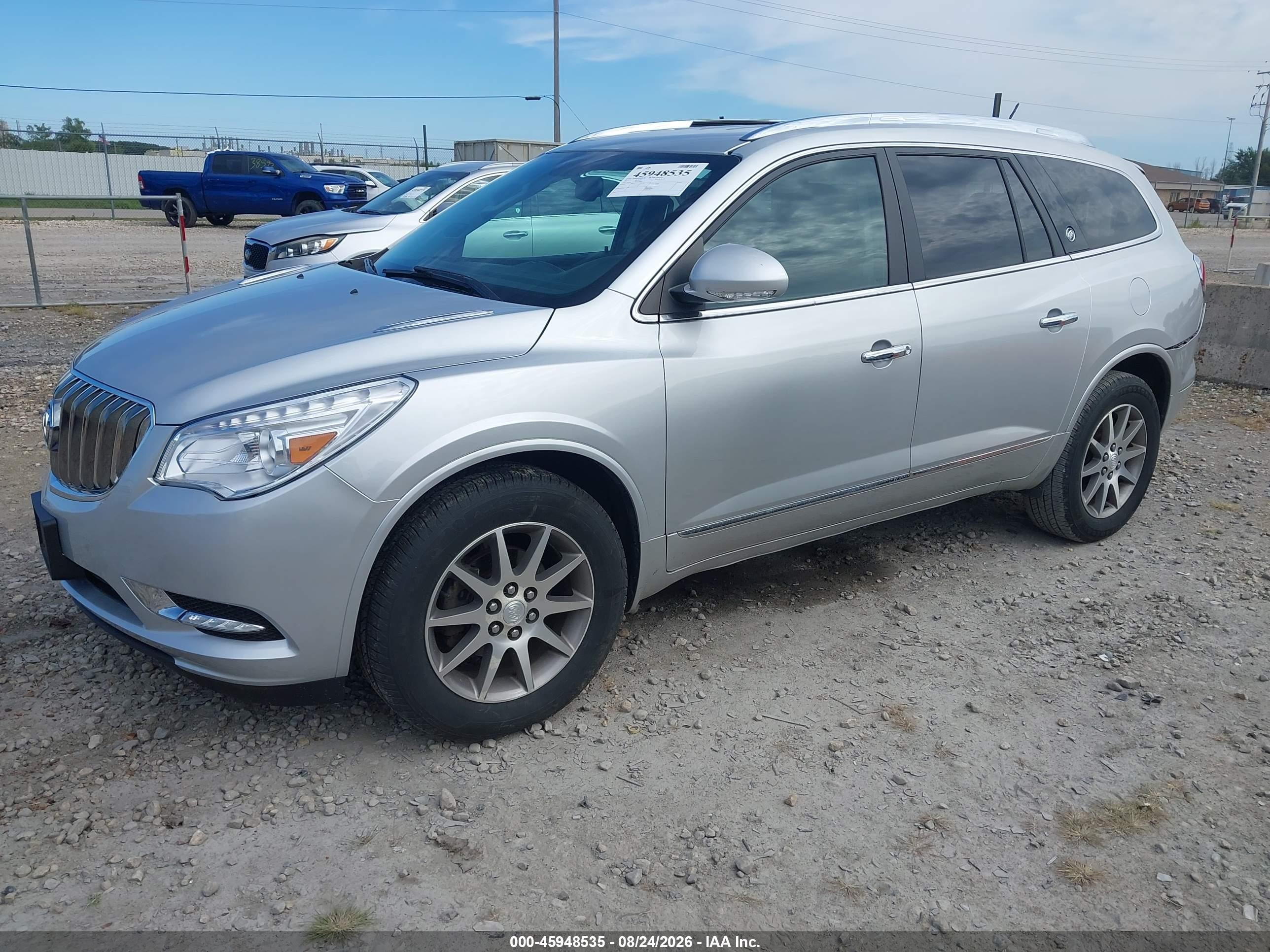 2015 Buick Enclave Leather Silver vin: 5GAKVBKD8FJ127914