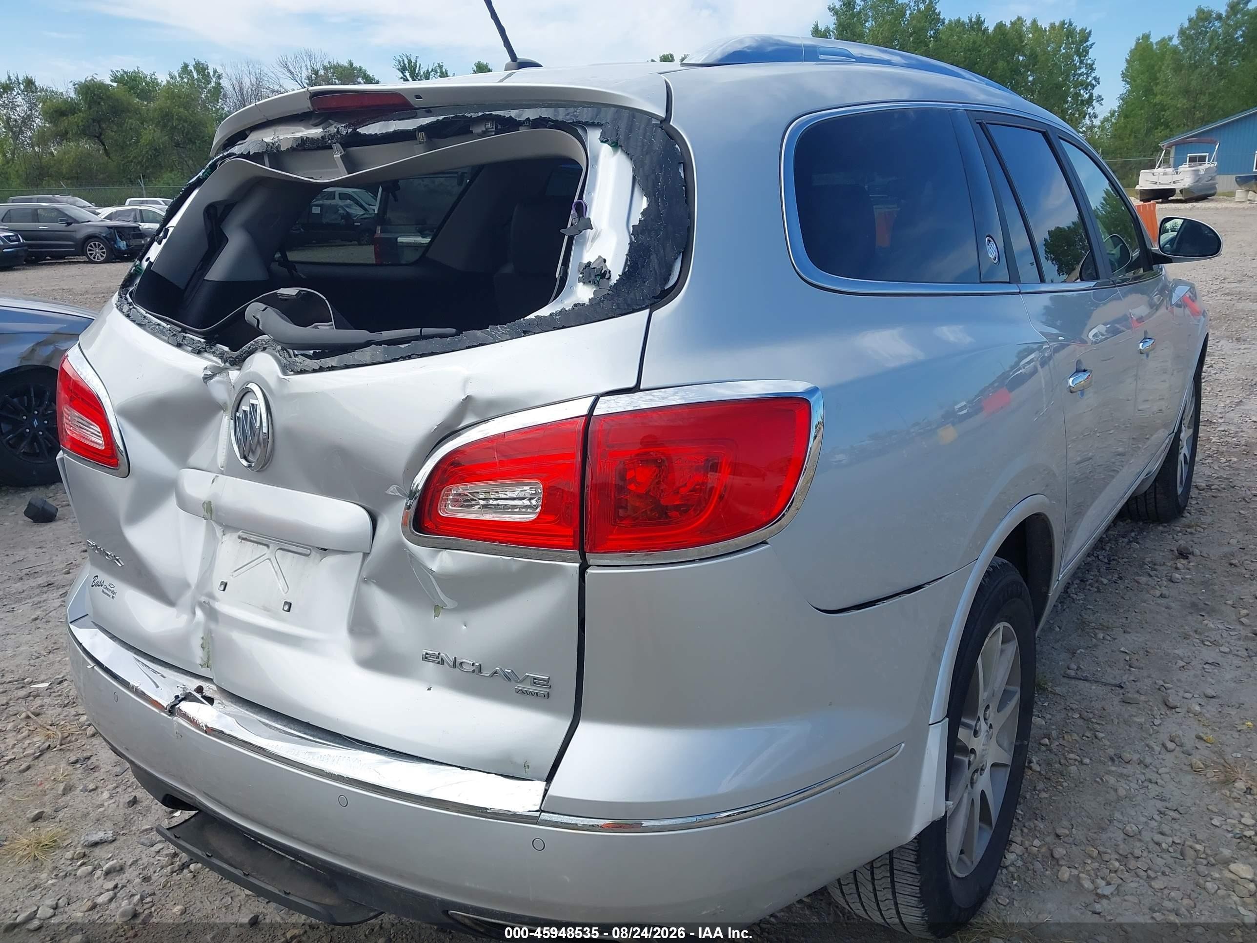 2015 Buick Enclave Leather Silver vin: 5GAKVBKD8FJ127914