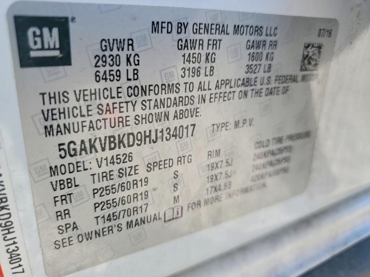 2017 Buick Enclave White vin: 5GAKVBKD9HJ134017