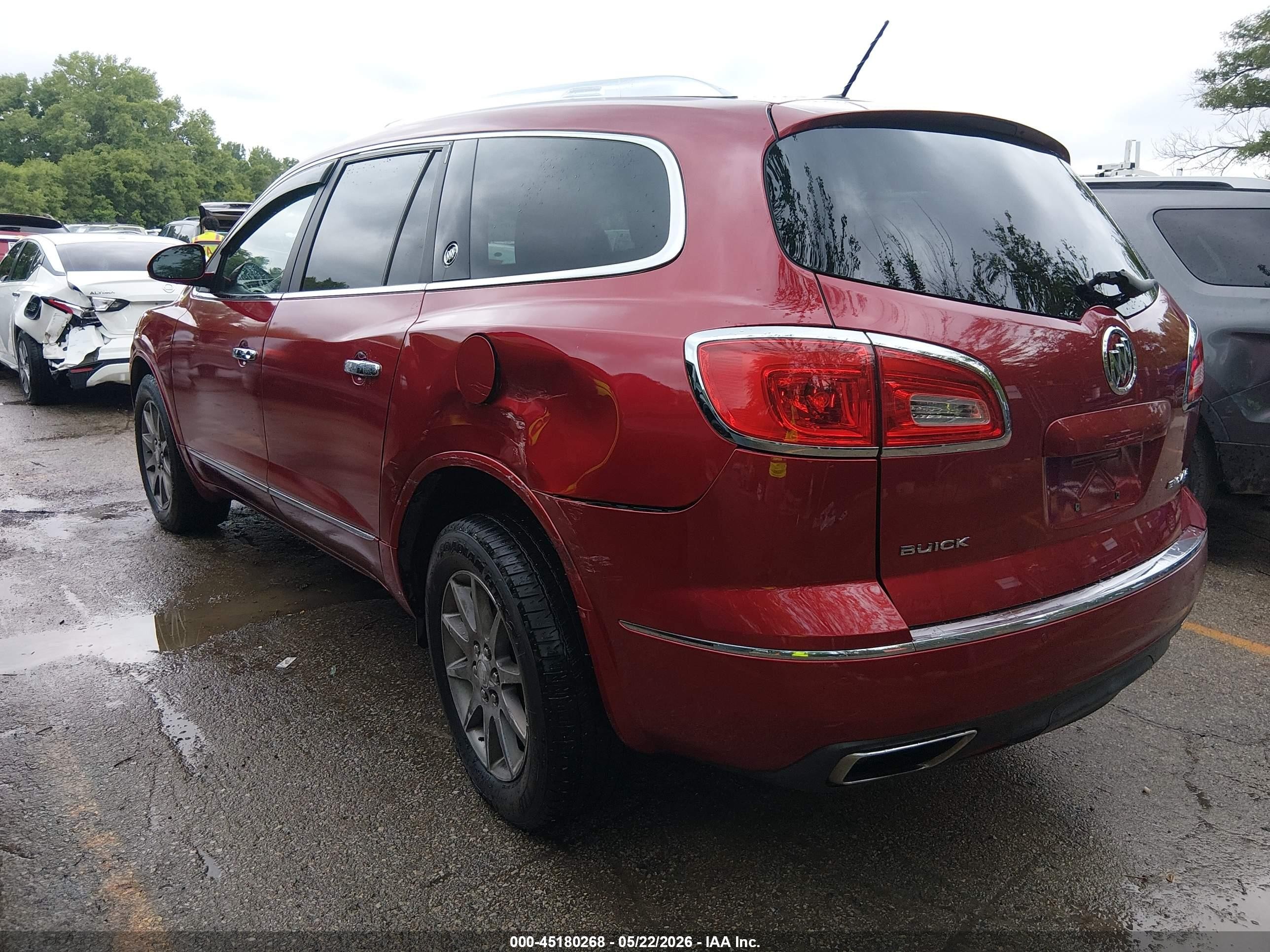 2014 Buick Enclave Leather Красный vin: 5GAKVBKDXEJ205981