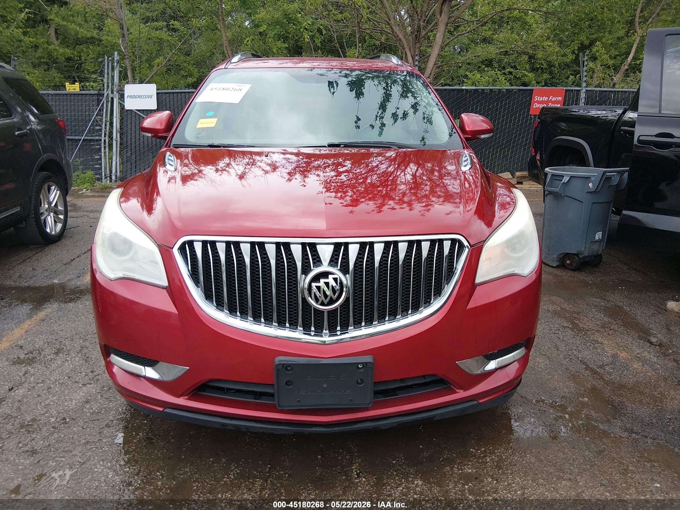 2014 Buick Enclave Leather Красный vin: 5GAKVBKDXEJ205981