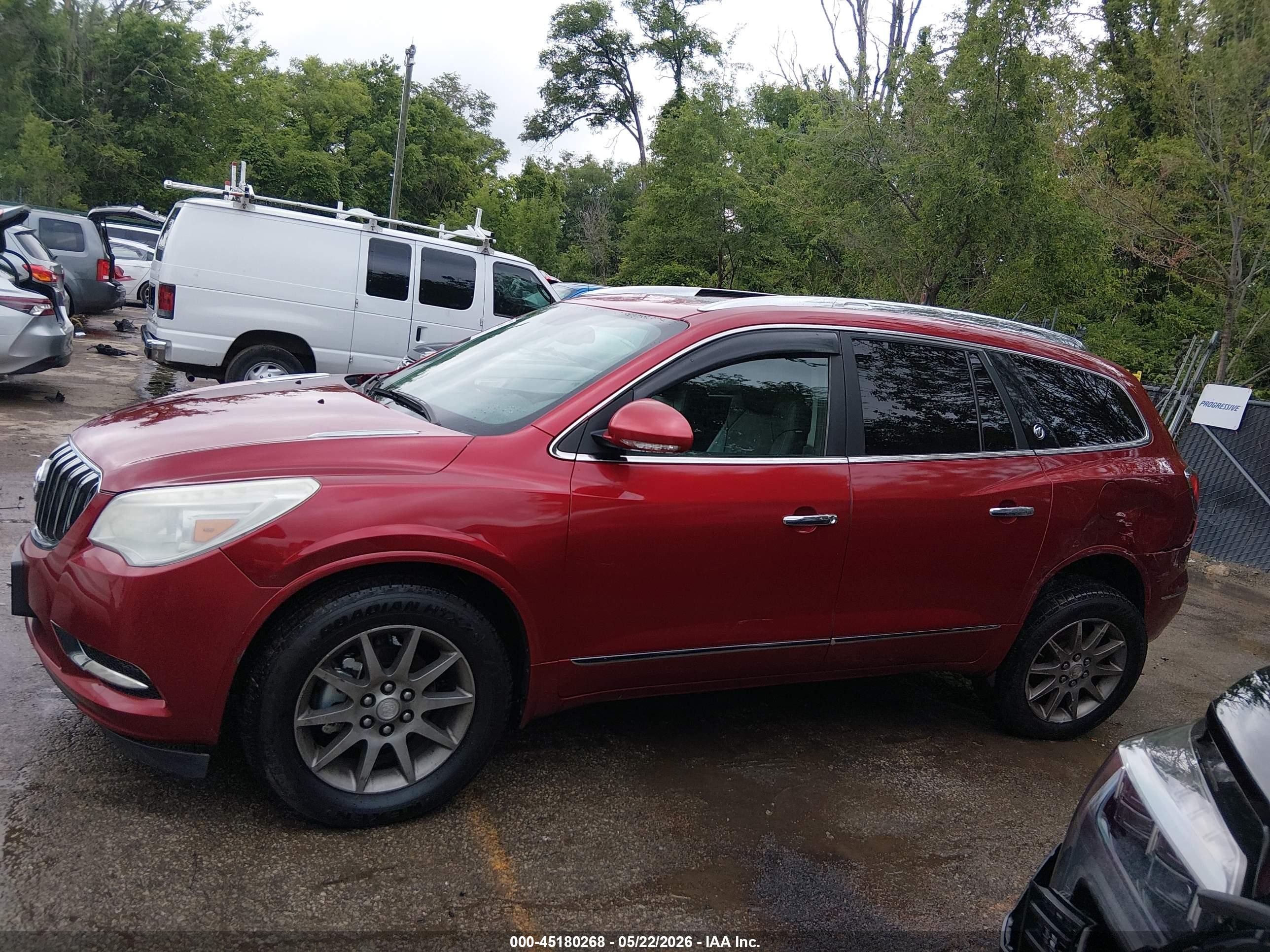 2014 Buick Enclave Leather Красный vin: 5GAKVBKDXEJ205981