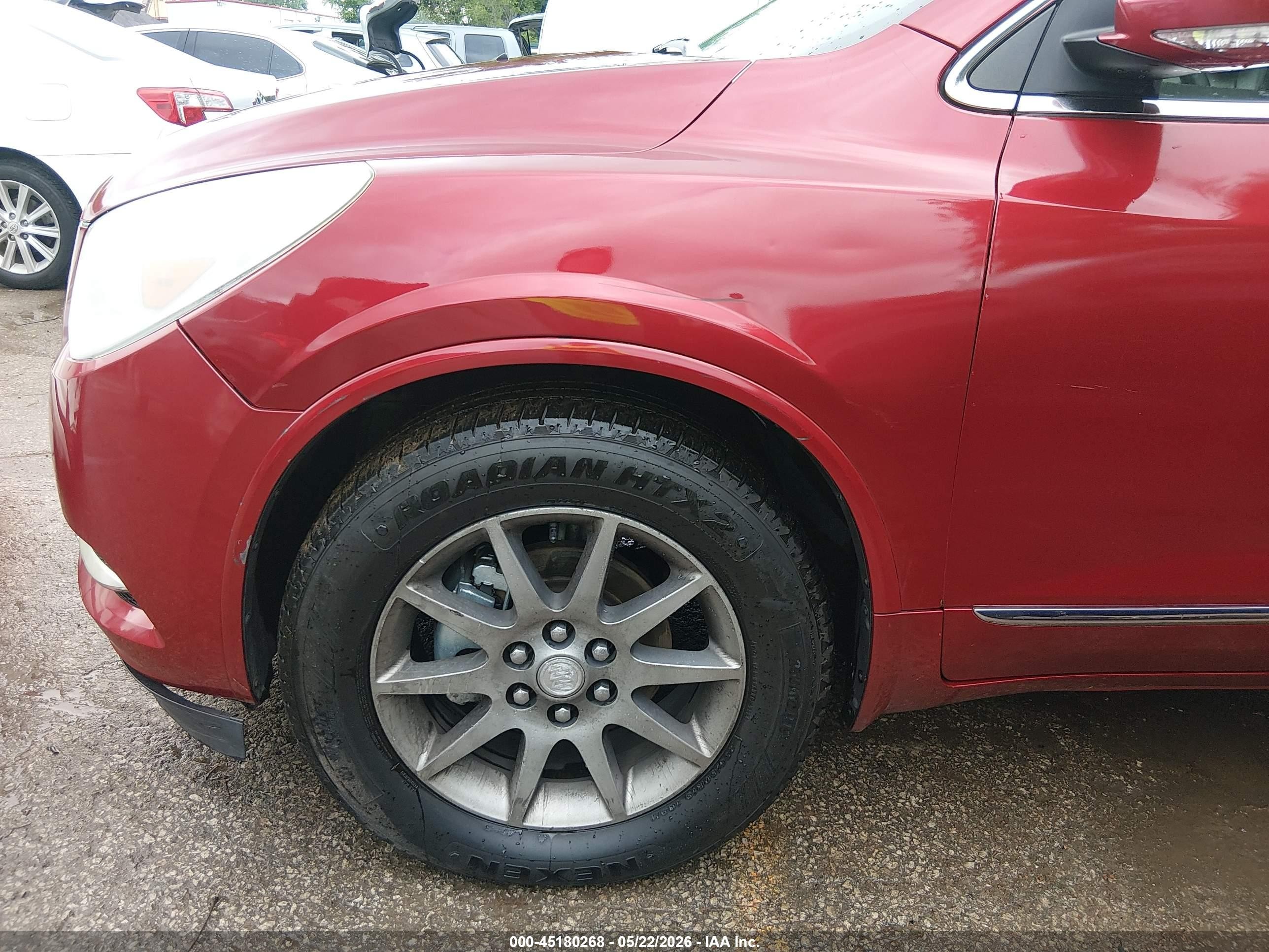 2014 Buick Enclave Leather Красный vin: 5GAKVBKDXEJ205981